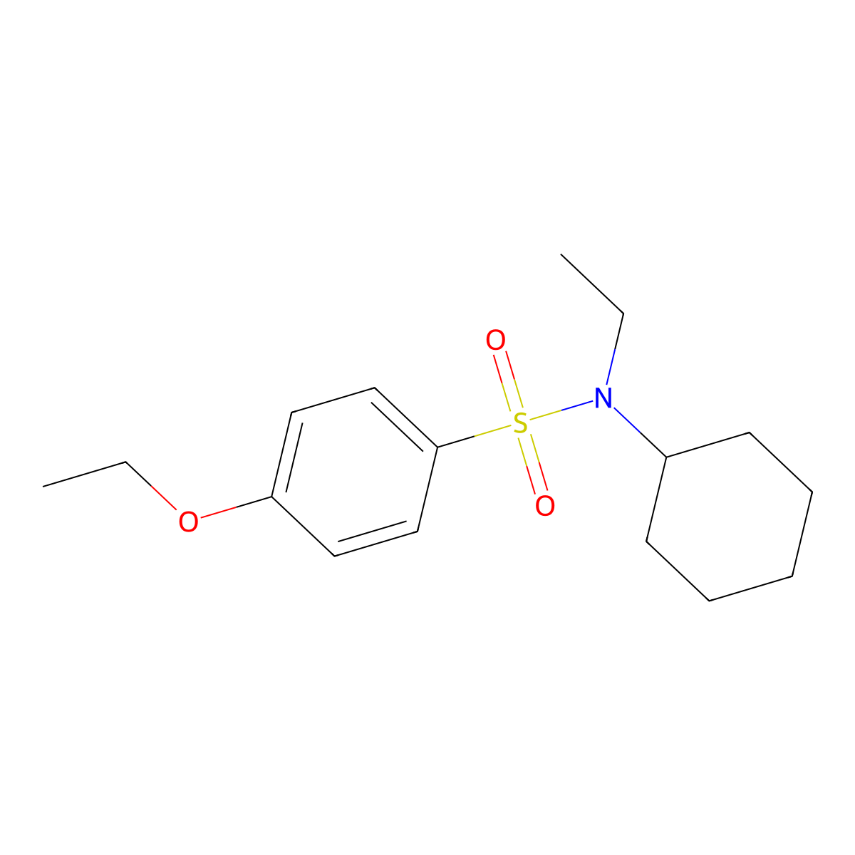 Cyclohexyl[(4-ethoxyphenyl)sulfonyl]ethylamine molecular structure, CAS 1206117-79-4