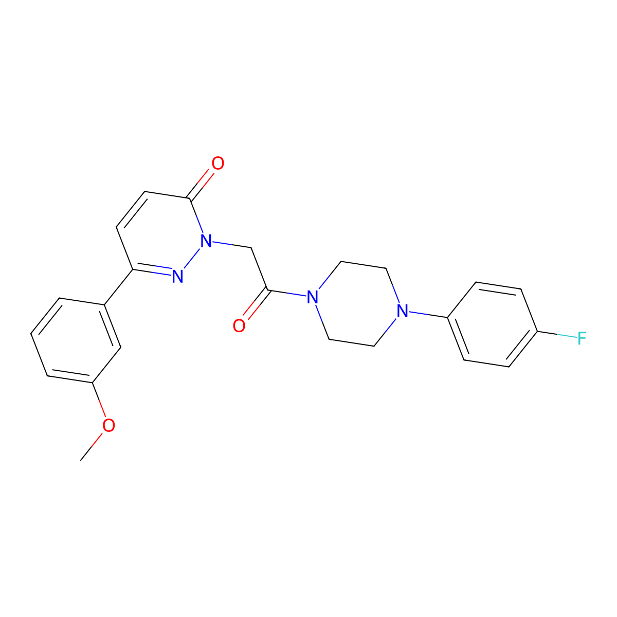 2-(2-(4-(4-fluorophenyl)piperazin-1-yl)-2-oxoethyl)-6-(3-methoxyphenyl)pyridazin-3(2H)-one molecular structure, CAS 1206119-31-4