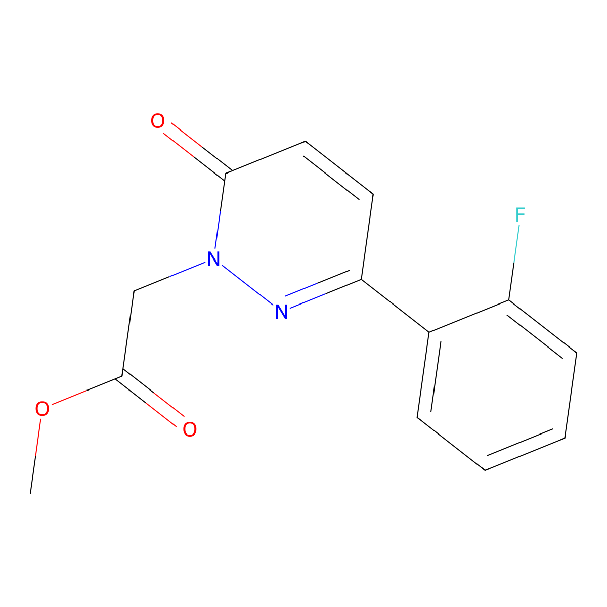 methyl [3-(2-fluorophenyl)-6-oxo-1(6H)-pyridazinyl]acetate molecular structure, CAS 1206119-34-7