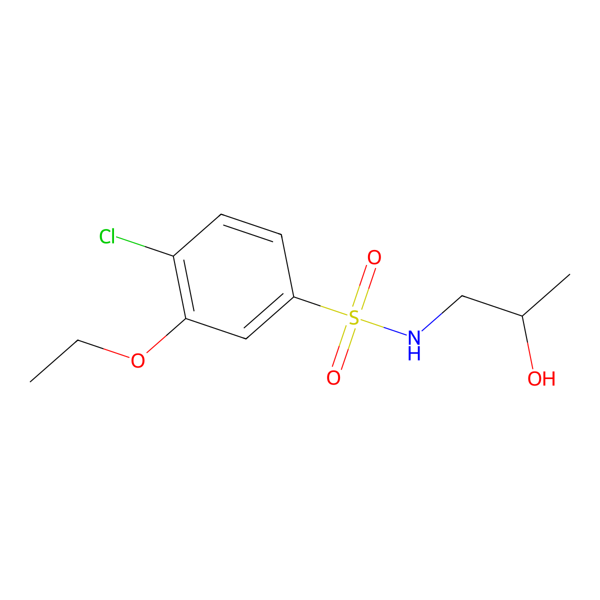 [(4-Chloro-3-ethoxyphenyl)sulfonyl](2-hydroxypropyl)amine molecular structure, CAS 1206119-51-8