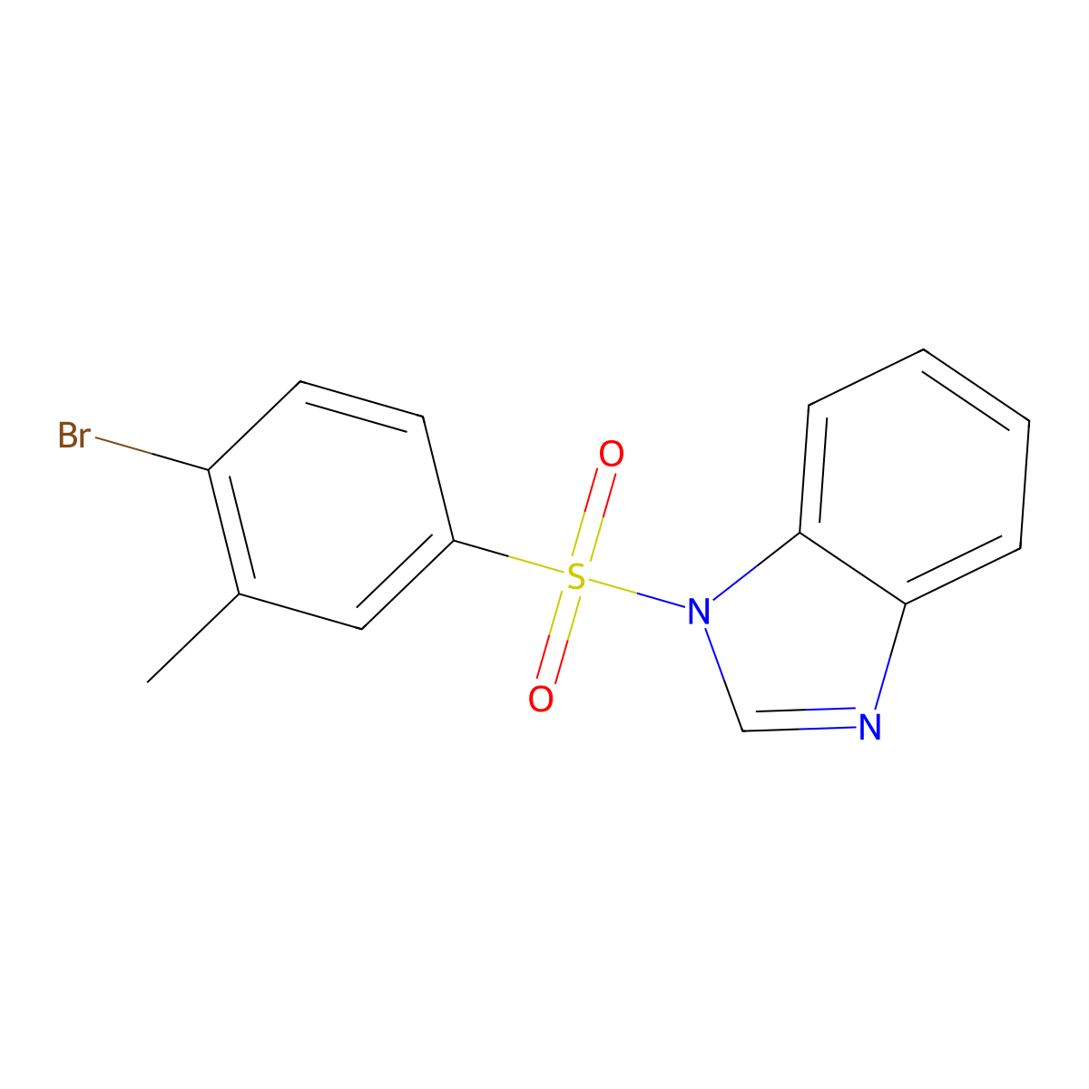 1-[(4-bromo-3-methylphenyl)sulfonyl]-1H-benzimidazole molecular structure, CAS 1206121-65-4