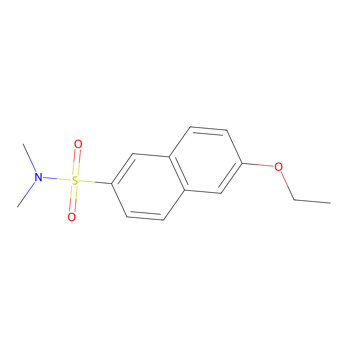 6-ethoxy-N,N-dimethylnaphthalene-2-sulfonamide molecular structure, CAS 1206121-91-6