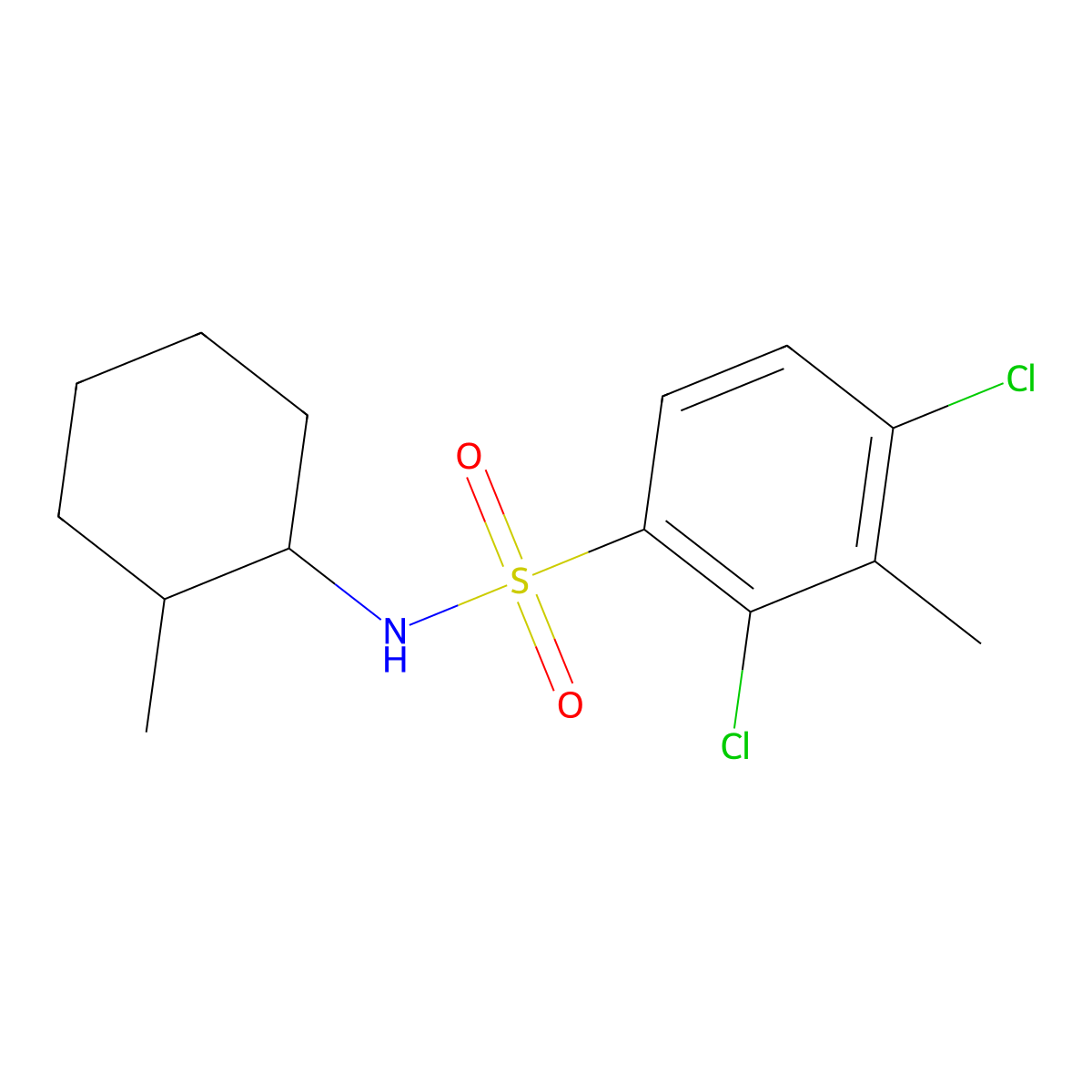 [(2,4-Dichloro-3-methylphenyl)sulfonyl](2-methylcyclohexyl)amine molecular structure, CAS 1206122-19-1