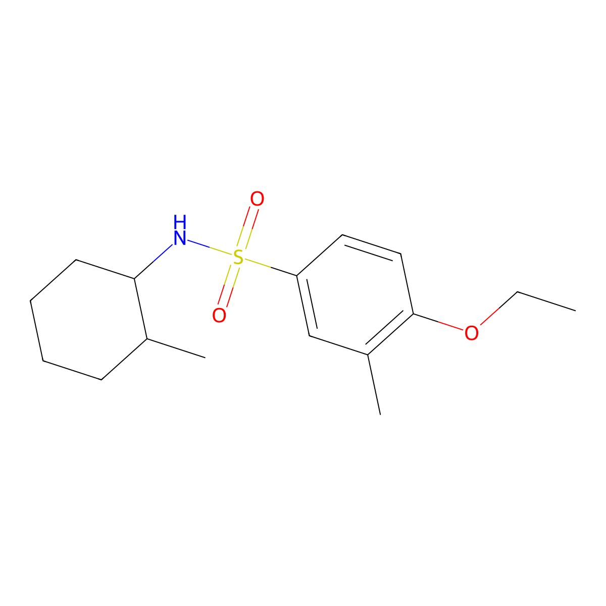 [(4-Ethoxy-3-methylphenyl)sulfonyl](2-methylcyclohexyl)amine molecular structure, CAS 1206122-23-7