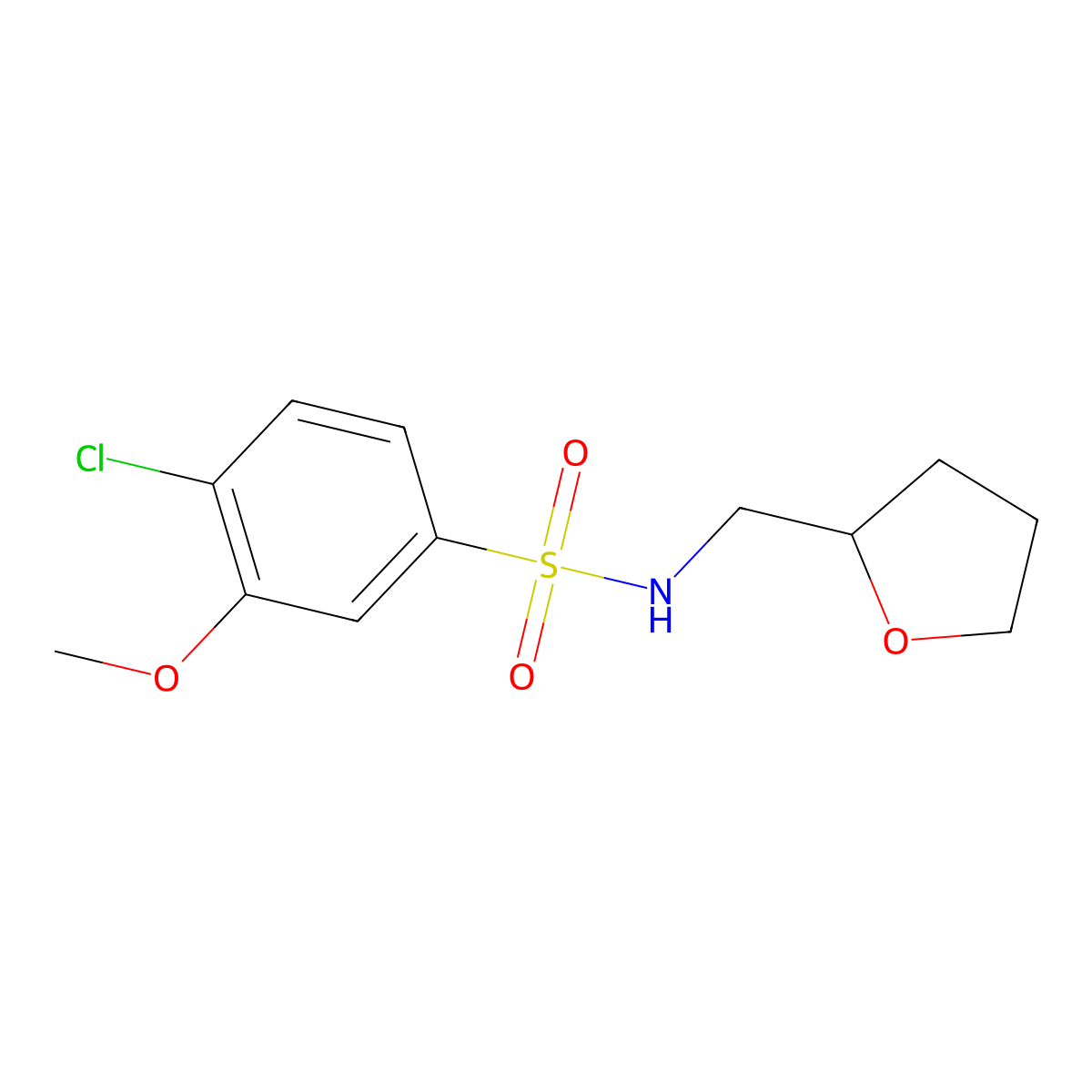 [(4-Chloro-3-methoxyphenyl)sulfonyl](oxolan-2-ylmethyl)amine molecular structure, CAS 1206122-29-3
