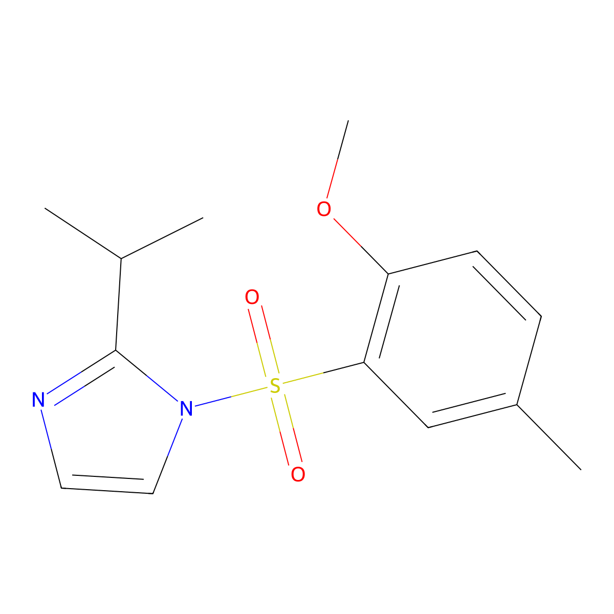 1-[(2-Methoxy-5-methylphenyl)sulfonyl]-2-(methylethyl)imidazole molecular structure, CAS 1206122-42-0