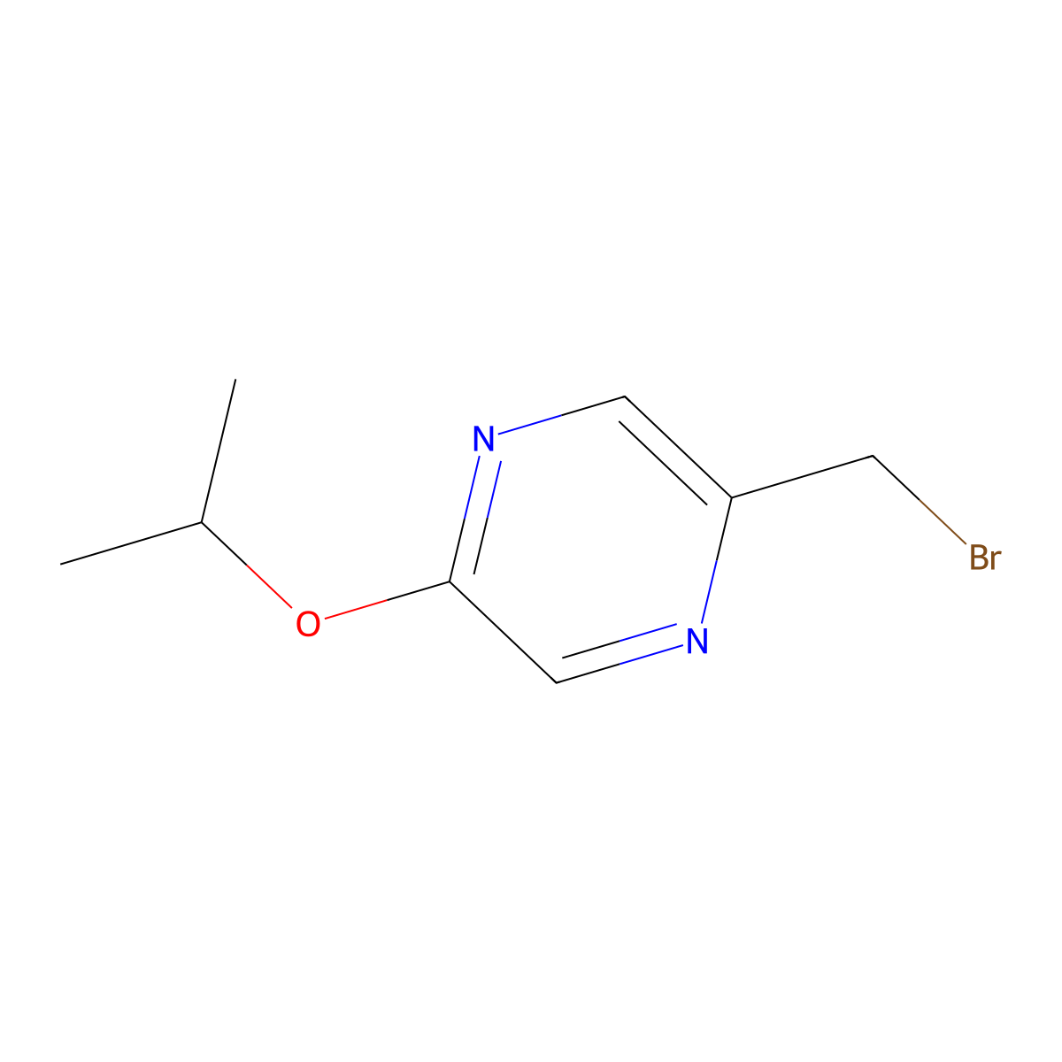 2-(Bromomethyl)-5-isopropoxypyrazine molecular structure, CAS 1206124-40-4