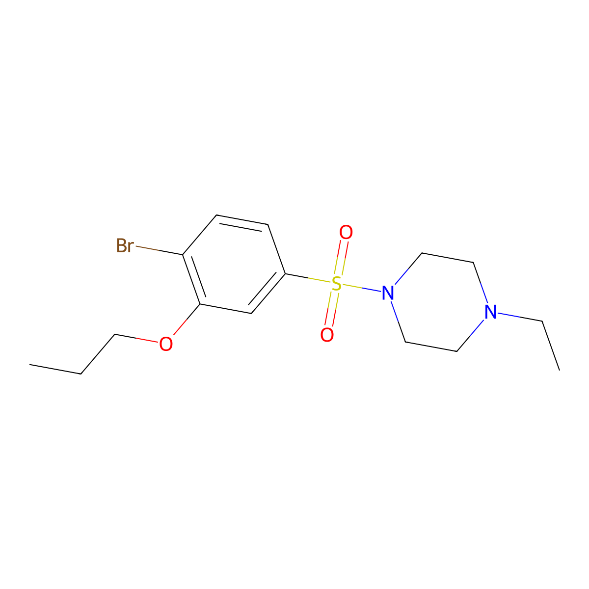 1-(4-Bromo-3-propoxybenzenesulfonyl)-4-ethylpiperazine molecular structure, CAS 1206124-68-6