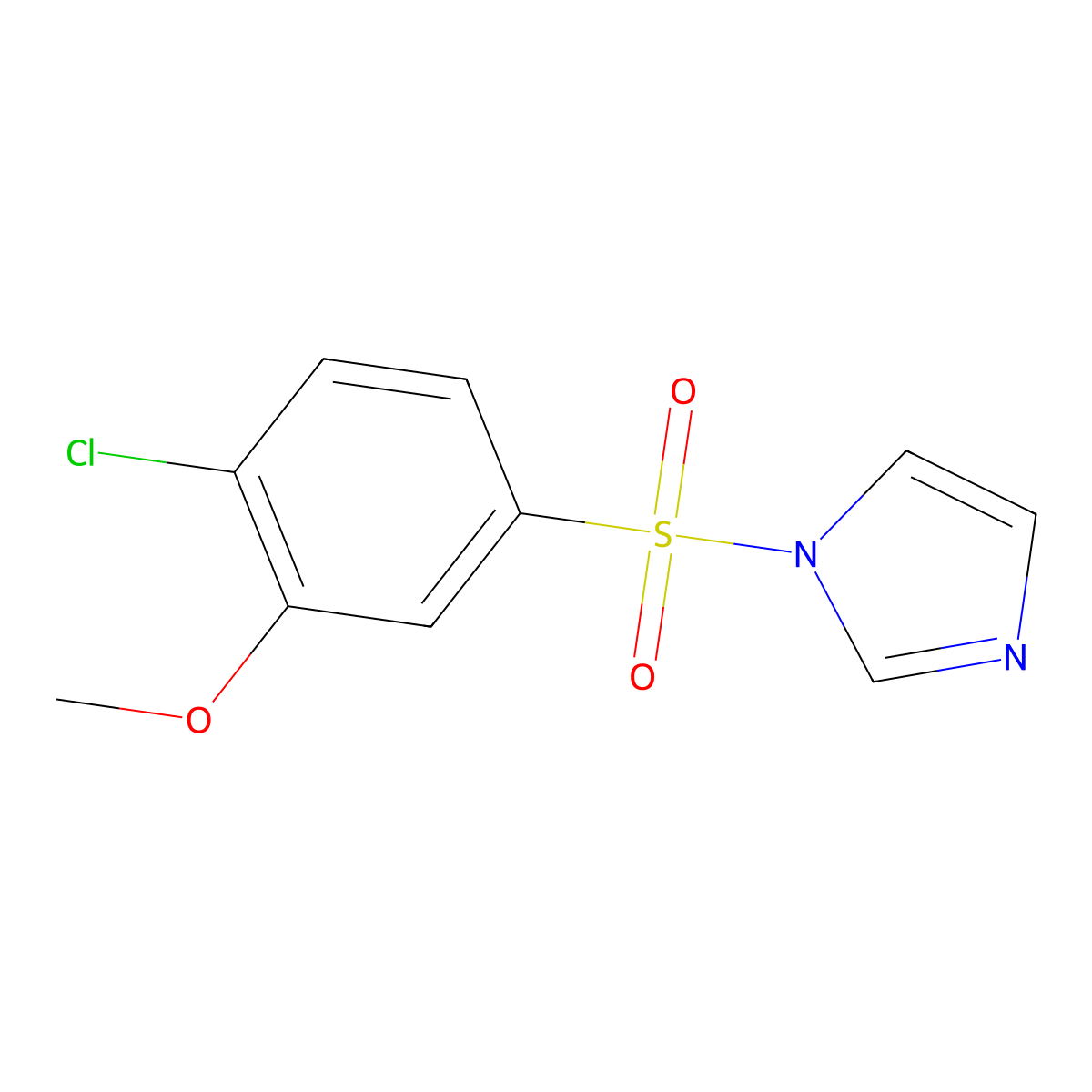 1-(4-chloro-3-methoxybenzenesulfonyl)-1H-imidazole molecular structure, CAS 1206125-36-1