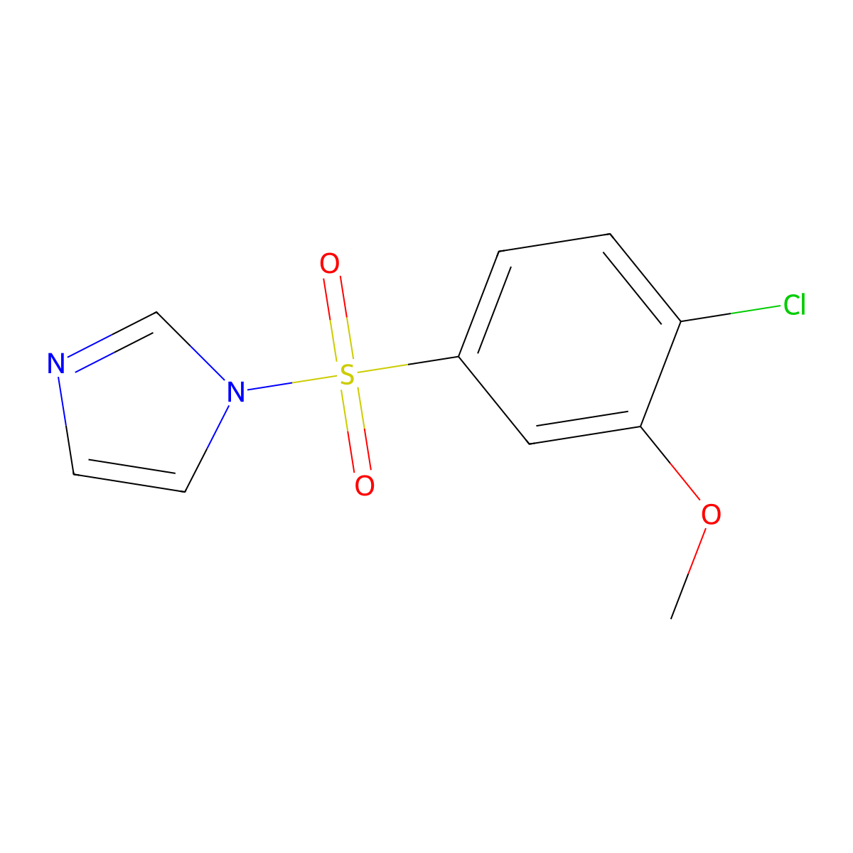 1-(4-chloro-3-methoxybenzenesulfonyl)-1H-imidazole molecular structure, CAS 1206125-36-1