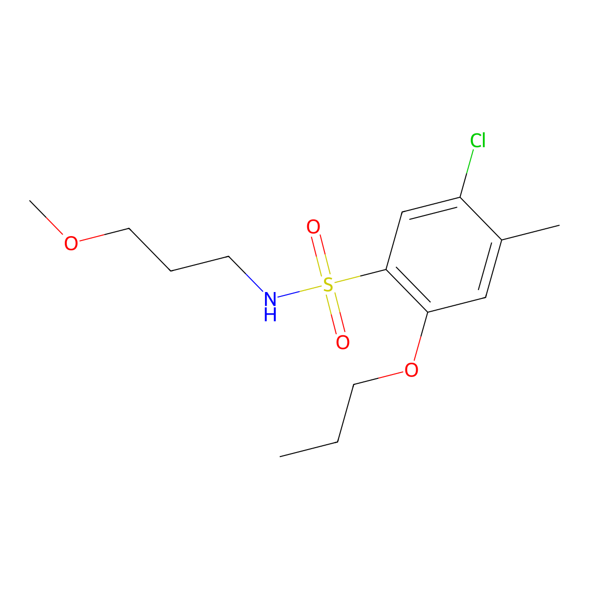 [(5-Chloro-4-methyl-2-propoxyphenyl)sulfonyl](3-methoxypropyl)amine molecular structure, CAS 1206125-70-3