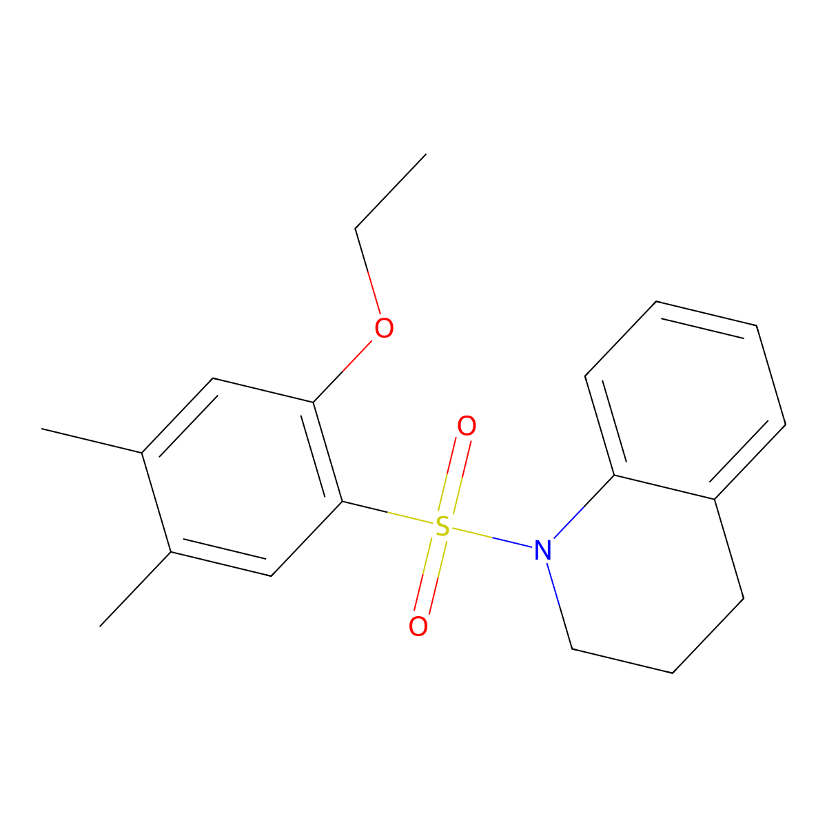 1-(2-Ethoxy-4,5-dimethylbenzenesulfonyl)-1,2,3,4-tetrahydroquinoline molecular structure, CAS 1206125-83-8
