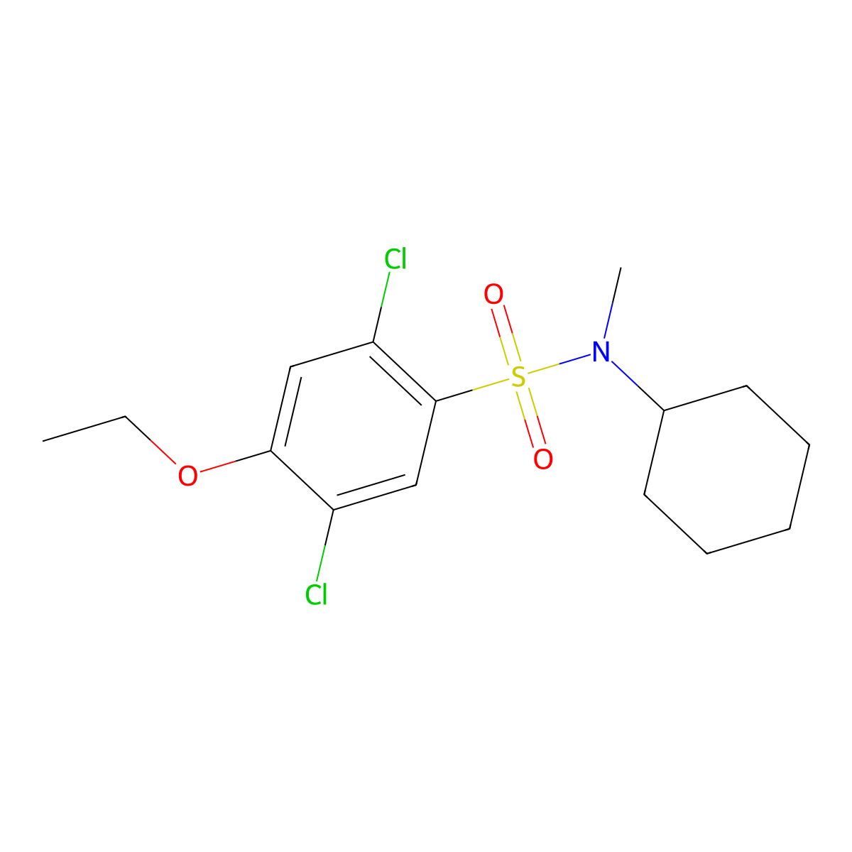 [(2,5-Dichloro-4-ethoxyphenyl)sulfonyl]cyclohexylmethylamine molecular structure, CAS 1206125-96-3