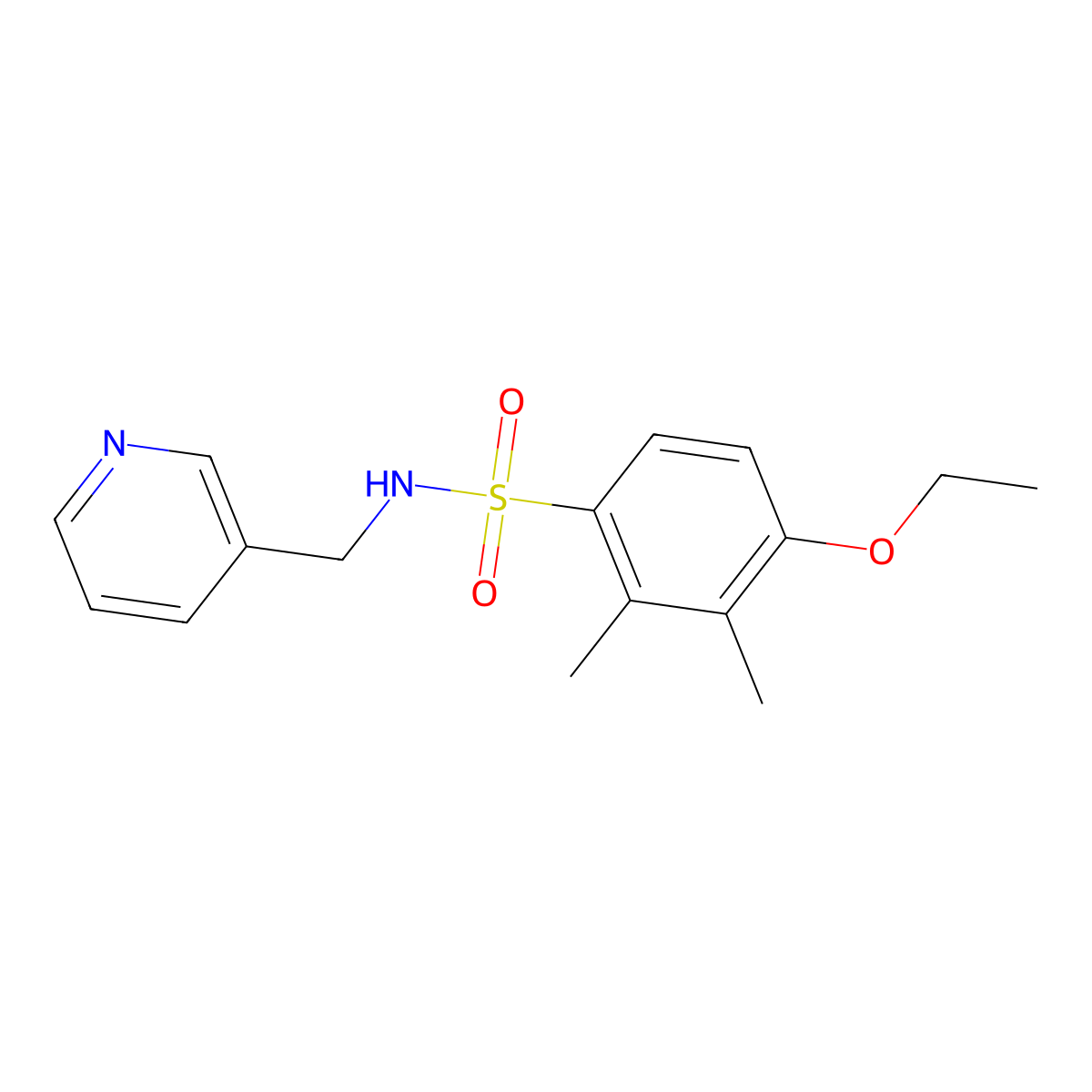 4-ethoxy-2,3-dimethyl-N-(3-pyridinylmethyl)benzenesulfonamide molecular structure, CAS 1206126-26-2