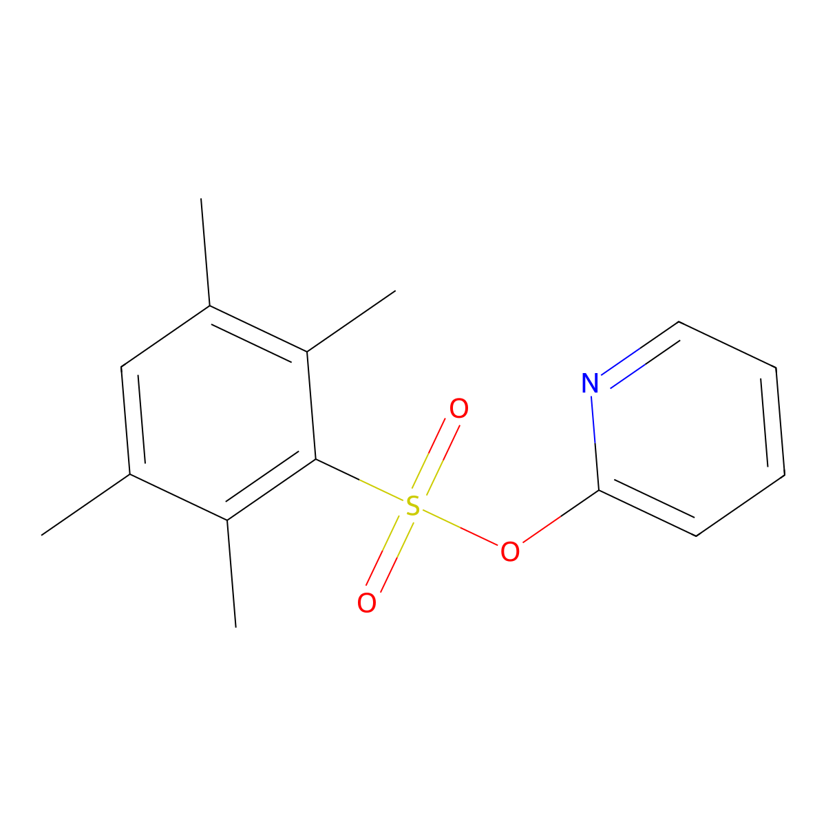 2-Pyridyl 2,3,5,6-tetramethylbenzenesulfonate molecular structure, CAS 1206127-94-7