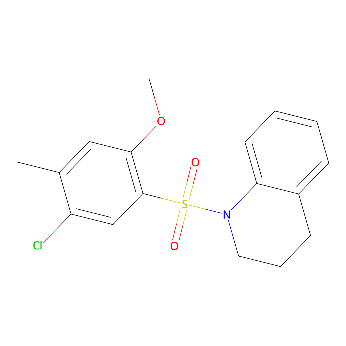 1-(5-Chloro-2-methoxy-4-methylbenzenesulfonyl)-1,2,3,4-tetrahydroquinoline molecular structure, CAS 1206128-09-7