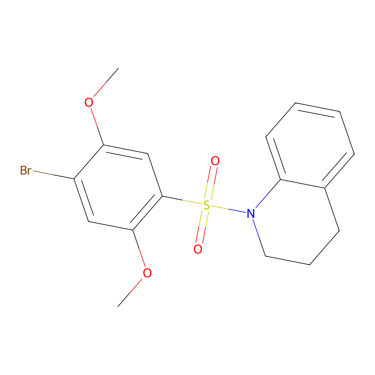 1-(4-Bromo-2,5-dimethoxybenzenesulfonyl)-1,2,3,4-tetrahydroquinoline molecular structure, CAS 1206128-14-4