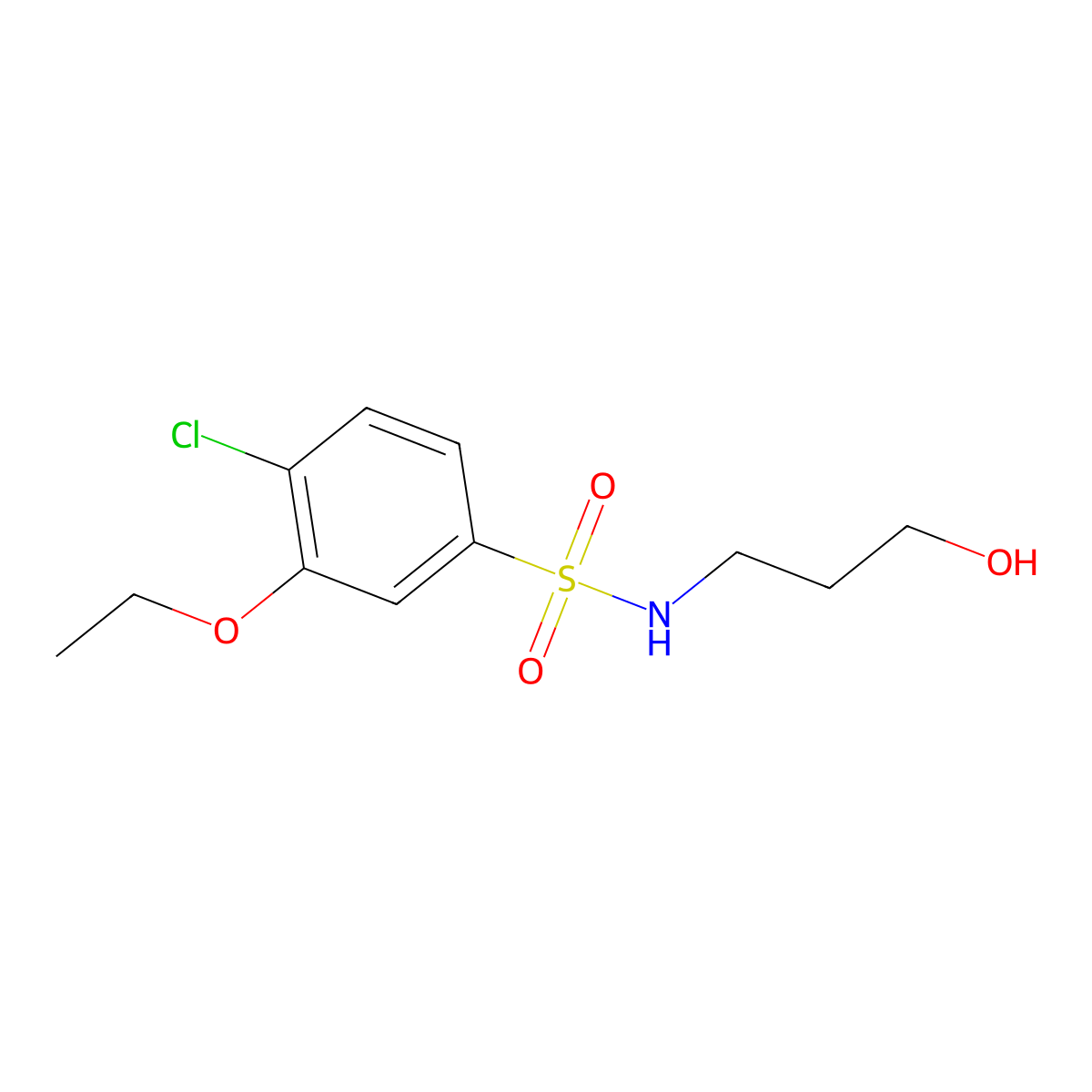 [(4-Chloro-3-ethoxyphenyl)sulfonyl](3-hydroxypropyl)amine molecular structure, CAS 1206128-68-8