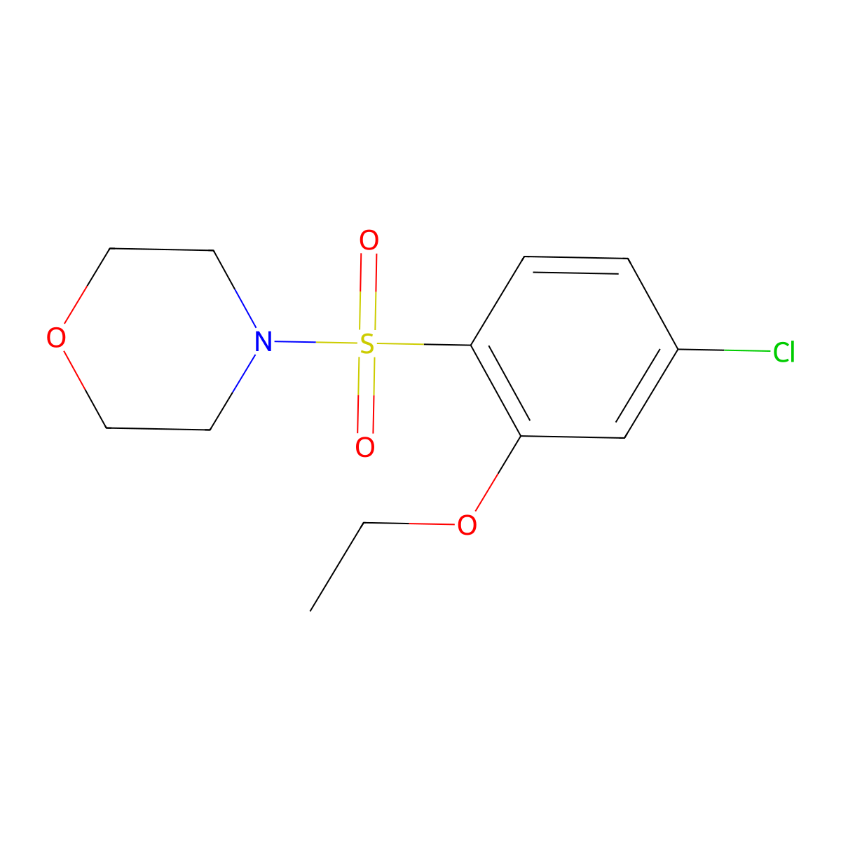 4-(4-Chloro-2-ethoxybenzenesulfonyl)morpholine molecular structure, CAS 1206129-27-2