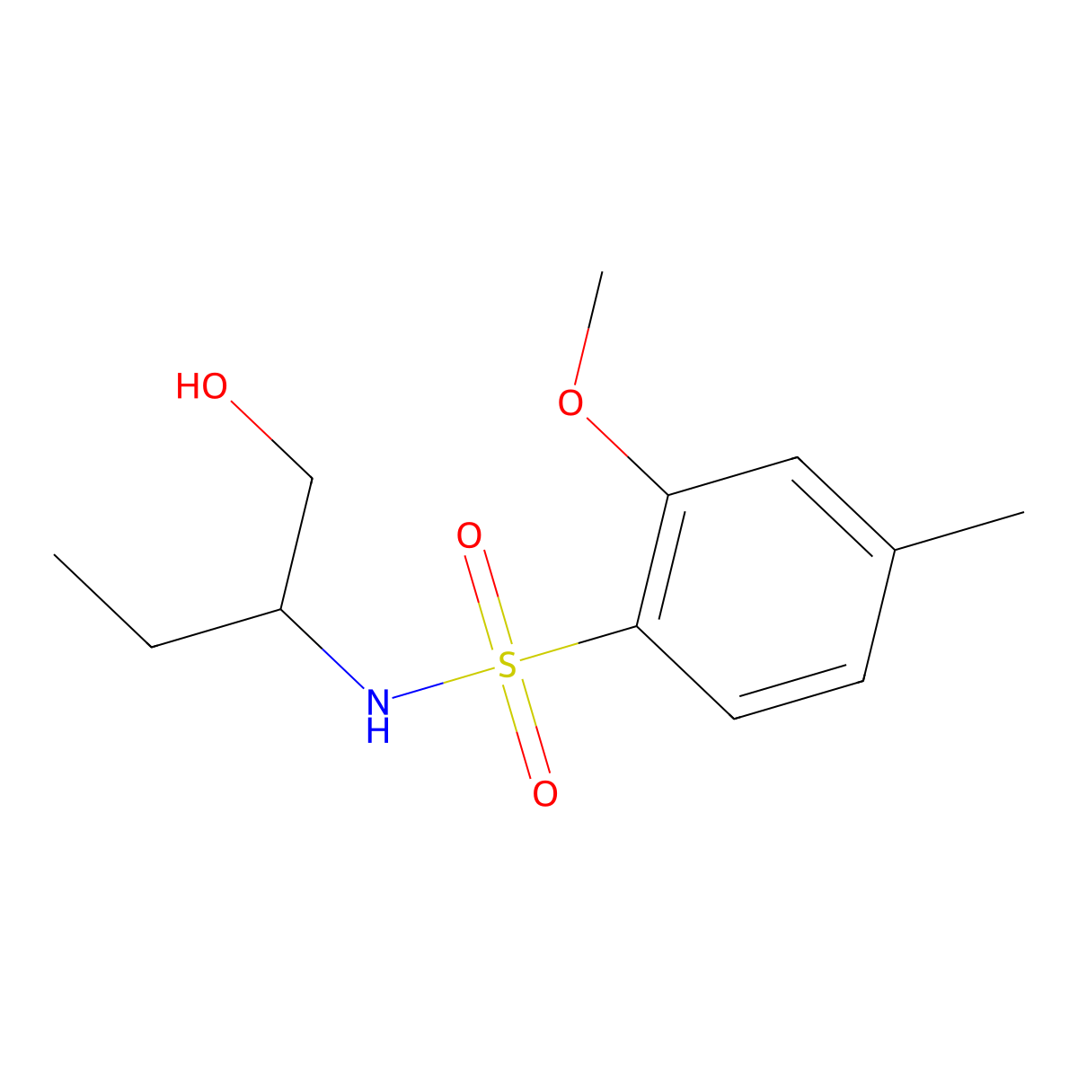 (1-Ethyl-2-hydroxyethyl)[(2-methoxy-4-methylphenyl)sulfonyl]amine molecular structure, CAS 1206129-28-3