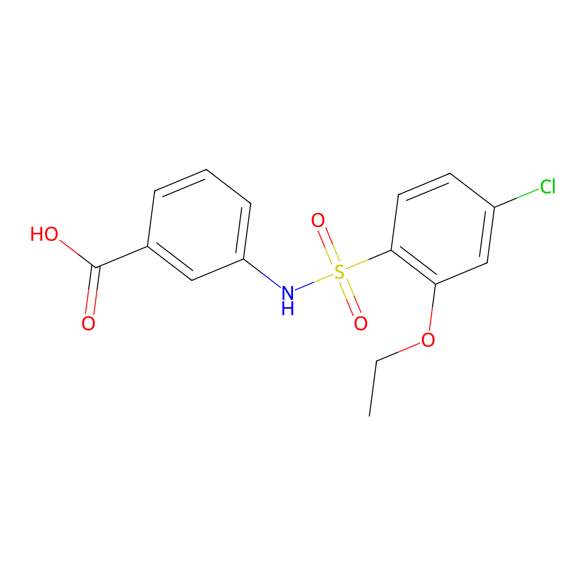 3-(4-Chloro-2-ethoxybenzenesulfonamido)benzoic acid molecular structure, CAS 1206129-35-2