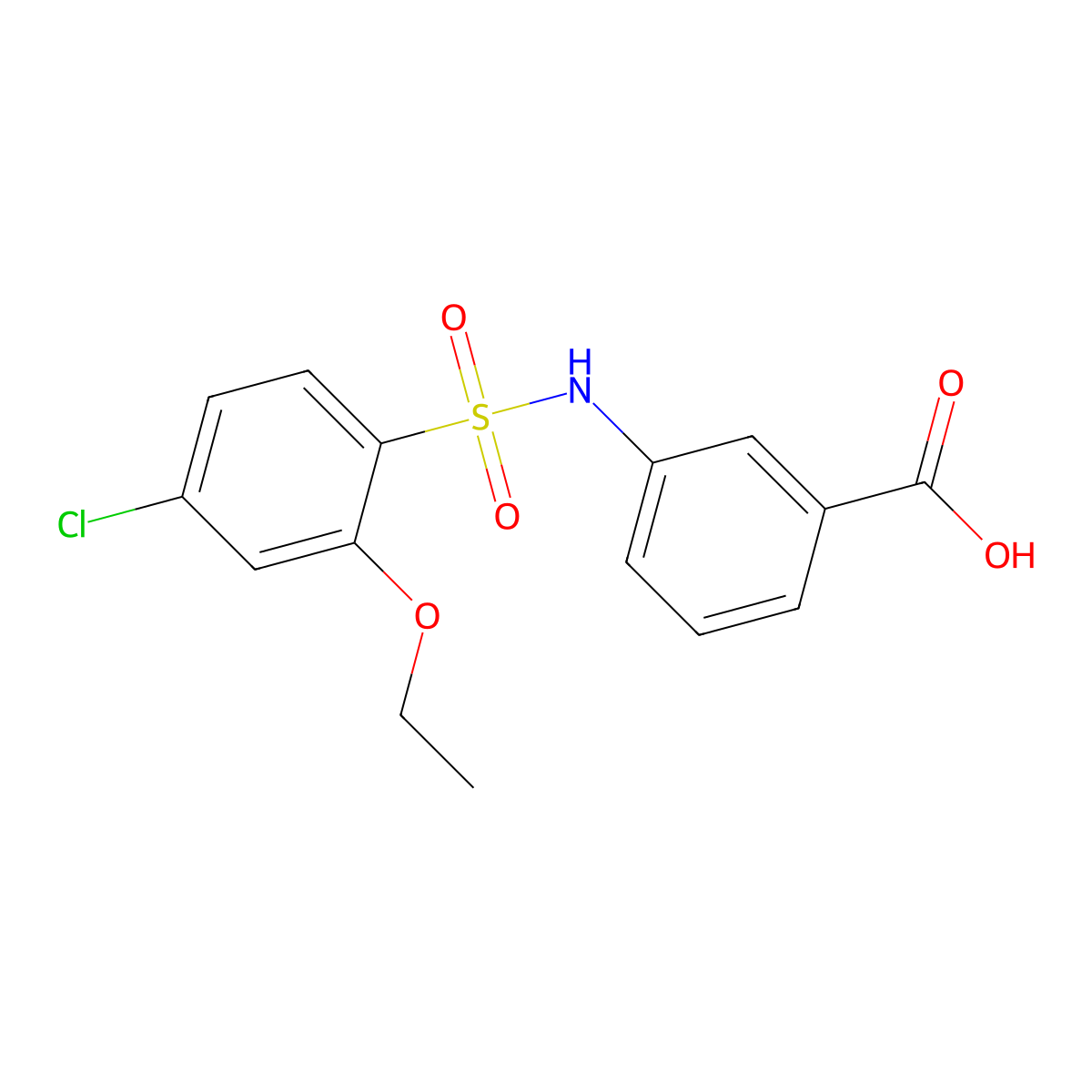 3-(4-Chloro-2-ethoxybenzenesulfonamido)benzoic acid molecular structure, CAS 1206129-35-2