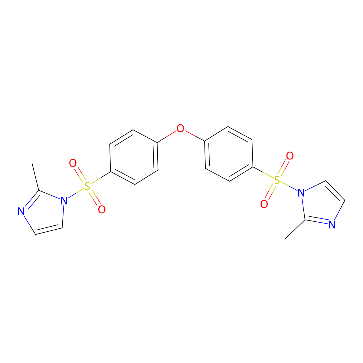 bis{4-[(2-methyl-1H-imidazol-1-yl)sulfonyl]phenyl} ether molecular structure, CAS 1206129-80-7