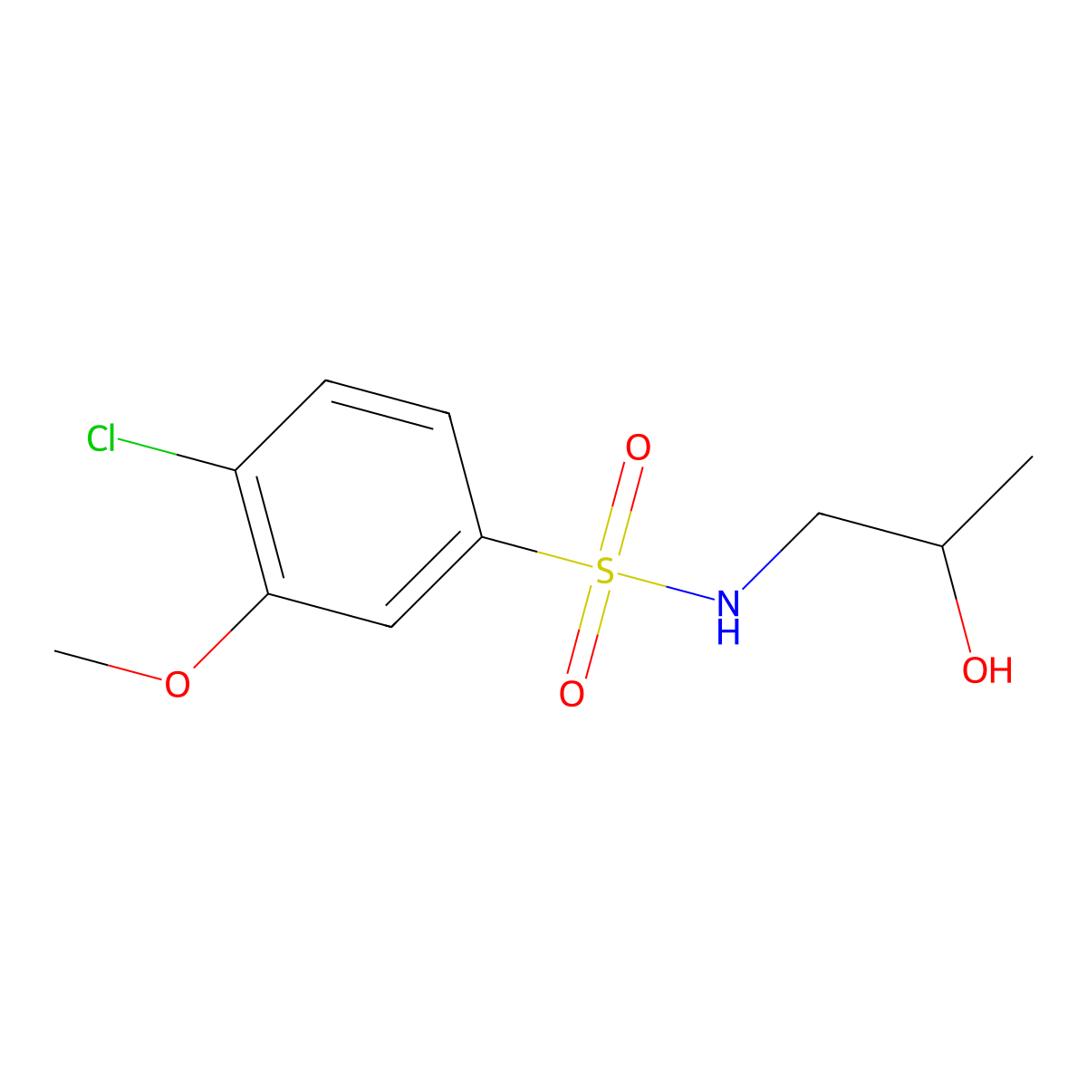 [(4-Chloro-3-methoxyphenyl)sulfonyl](2-hydroxypropyl)amine molecular structure, CAS 1206131-29-4