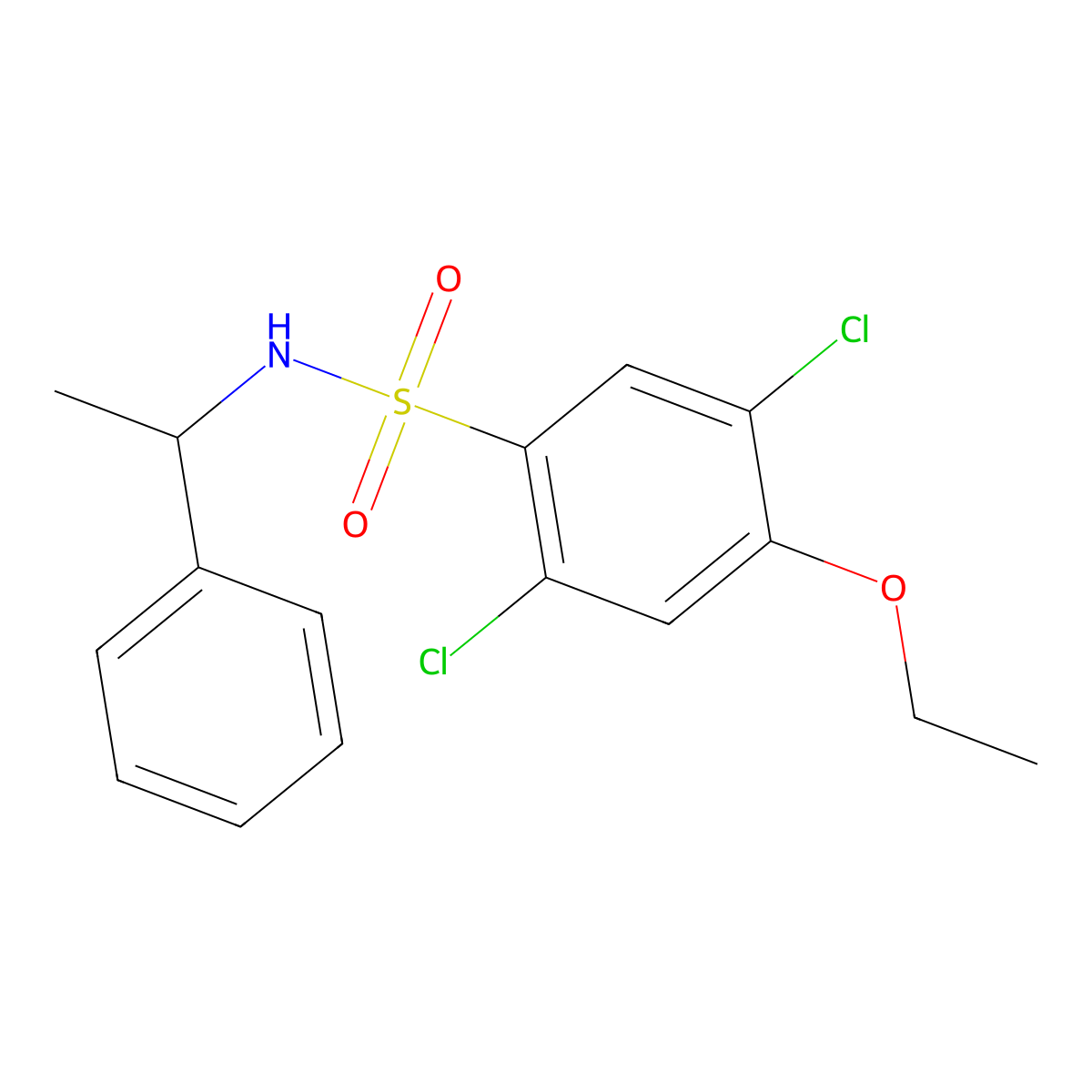 [(2,5-Dichloro-4-ethoxyphenyl)sulfonyl](phenylethyl)amine molecular structure, CAS 1206133-16-5