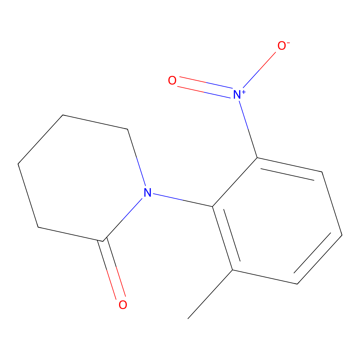 1-(2-Methyl-6-nitrophenyl)piperidin-2-one molecular structure, CAS 1206133-57-4