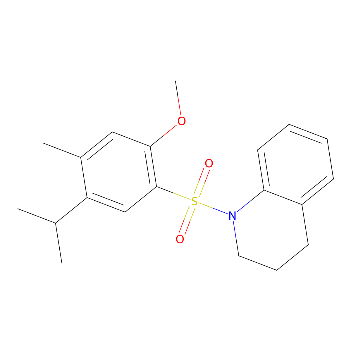 1-[2-Methoxy-4-methyl-5-(propan-2-yl)benzenesulfonyl]-1,2,3,4-tetrahydroquinoline molecular structure, CAS 1206133-82-5