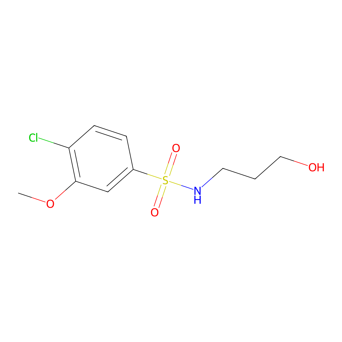 [(4-Chloro-3-methoxyphenyl)sulfonyl](3-hydroxypropyl)amine molecular structure, CAS 1206134-03-3