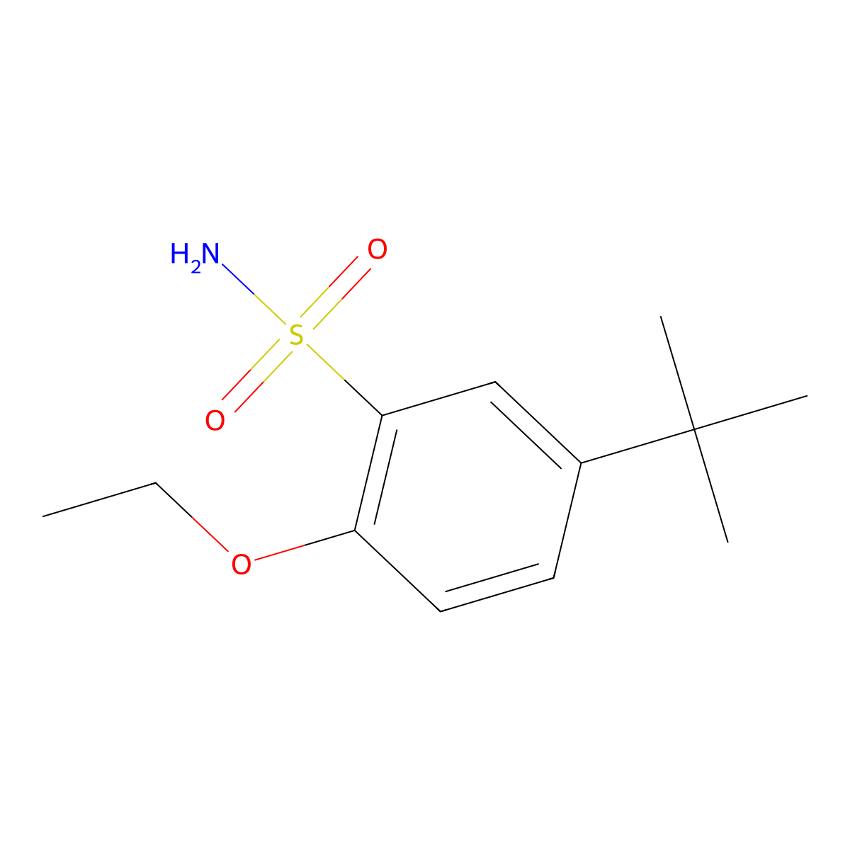 5-(Tert-butyl)-2-ethoxybenzenesulfonamide molecular structure, CAS 1206134-09-9