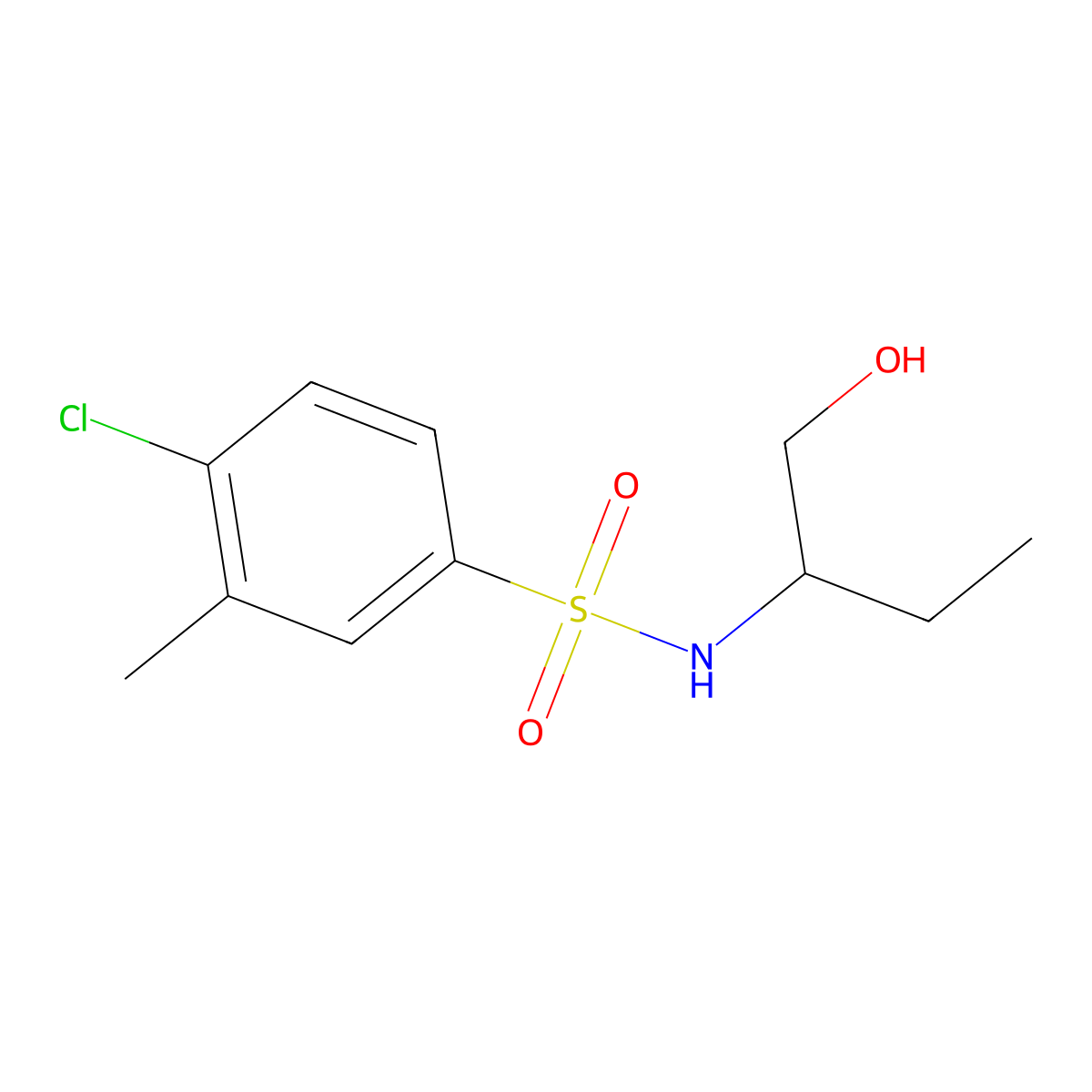 [(4-Chloro-3-methylphenyl)sulfonyl](1-ethyl-2-hydroxyethyl)amine molecular structure, CAS 1206134-57-7