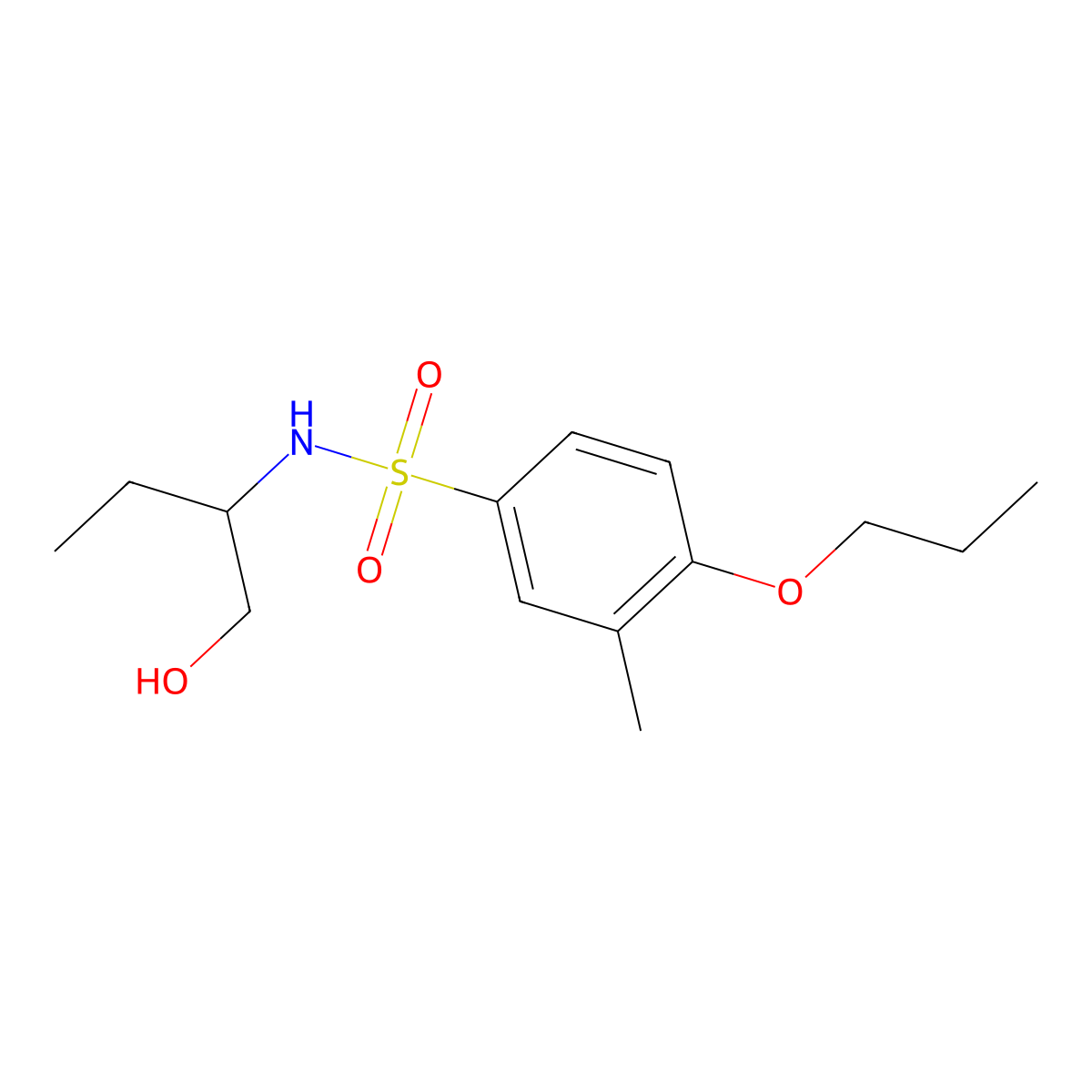 N-[1-(hydroxymethyl)propyl]-3-methyl-4-propoxybenzenesulfonamide molecular structure, CAS 1206134-63-5