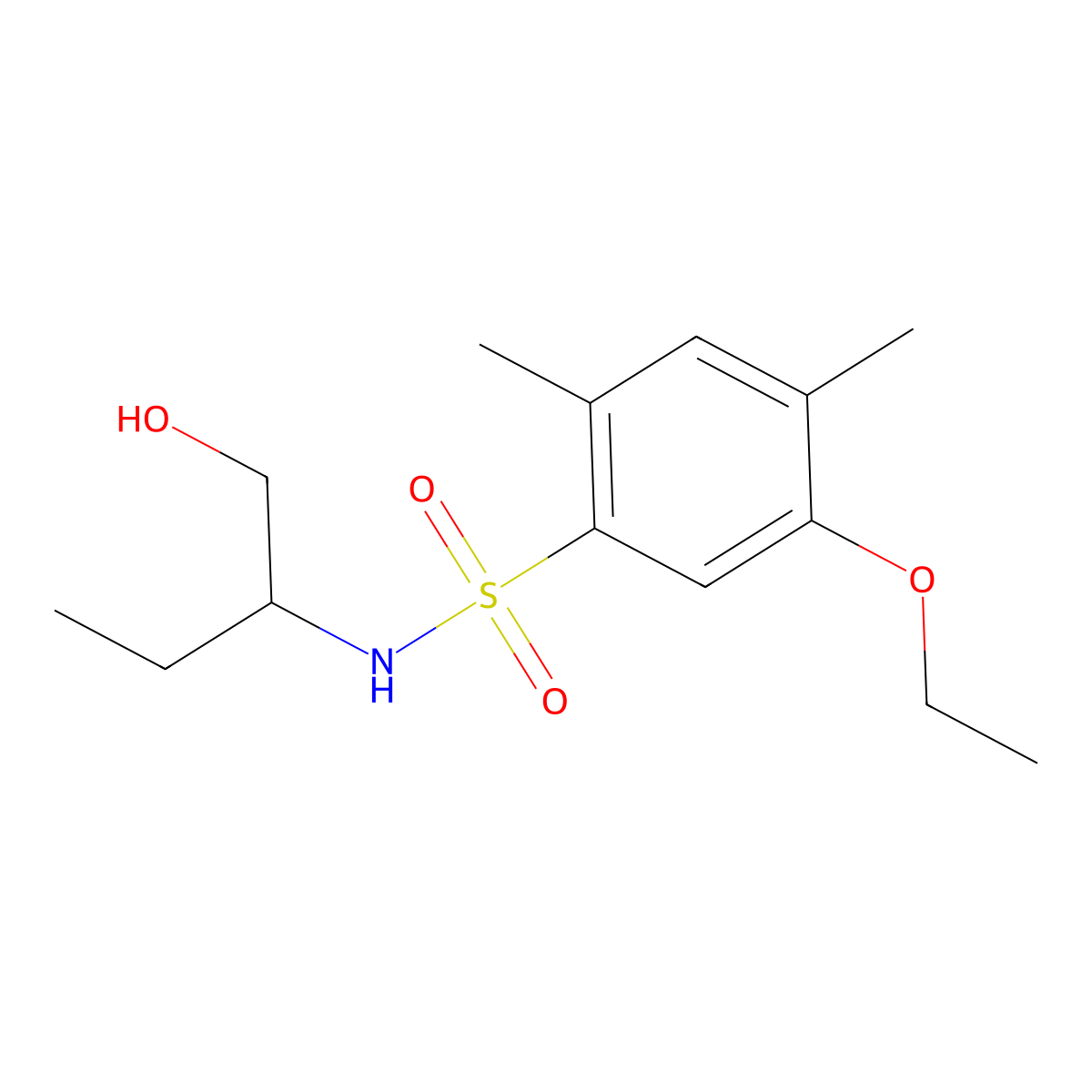 5-ethoxy-N-[1-(hydroxymethyl)propyl]-2,4-dimethylbenzenesulfonamide molecular structure, CAS 1206134-68-0
