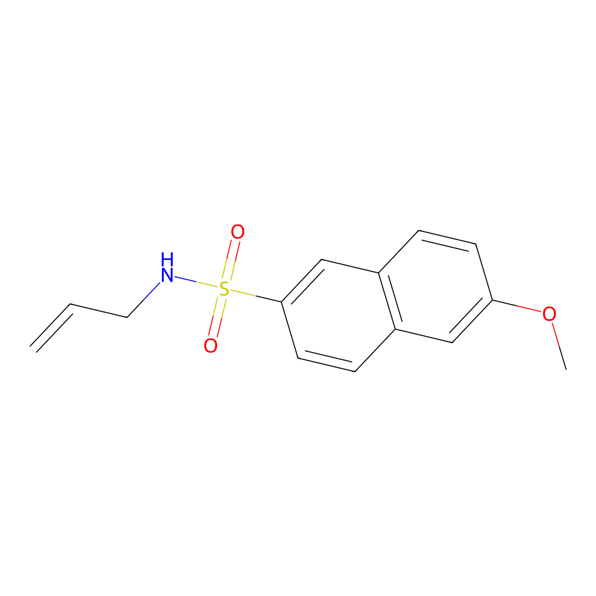 N-allyl-6-methoxy-2-naphthalenesulfonamide molecular structure, CAS 1206135-36-5