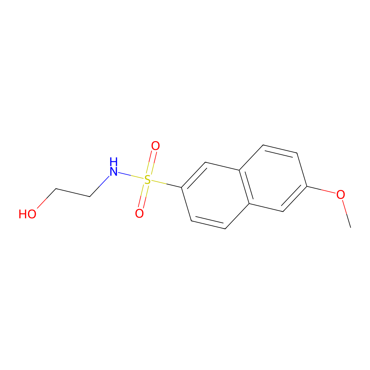 (2-Hydroxyethyl)[(6-methoxy(2-naphthyl))sulfonyl]amine molecular structure, CAS 1206136-28-8