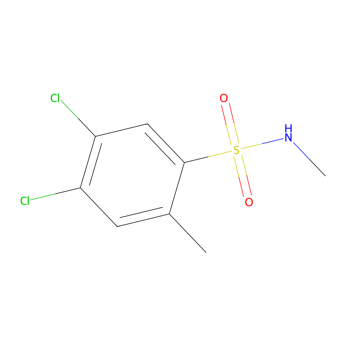 4,5-dichloro-N,2-dimethylbenzenesulfonamide molecular structure, CAS 1206136-37-9