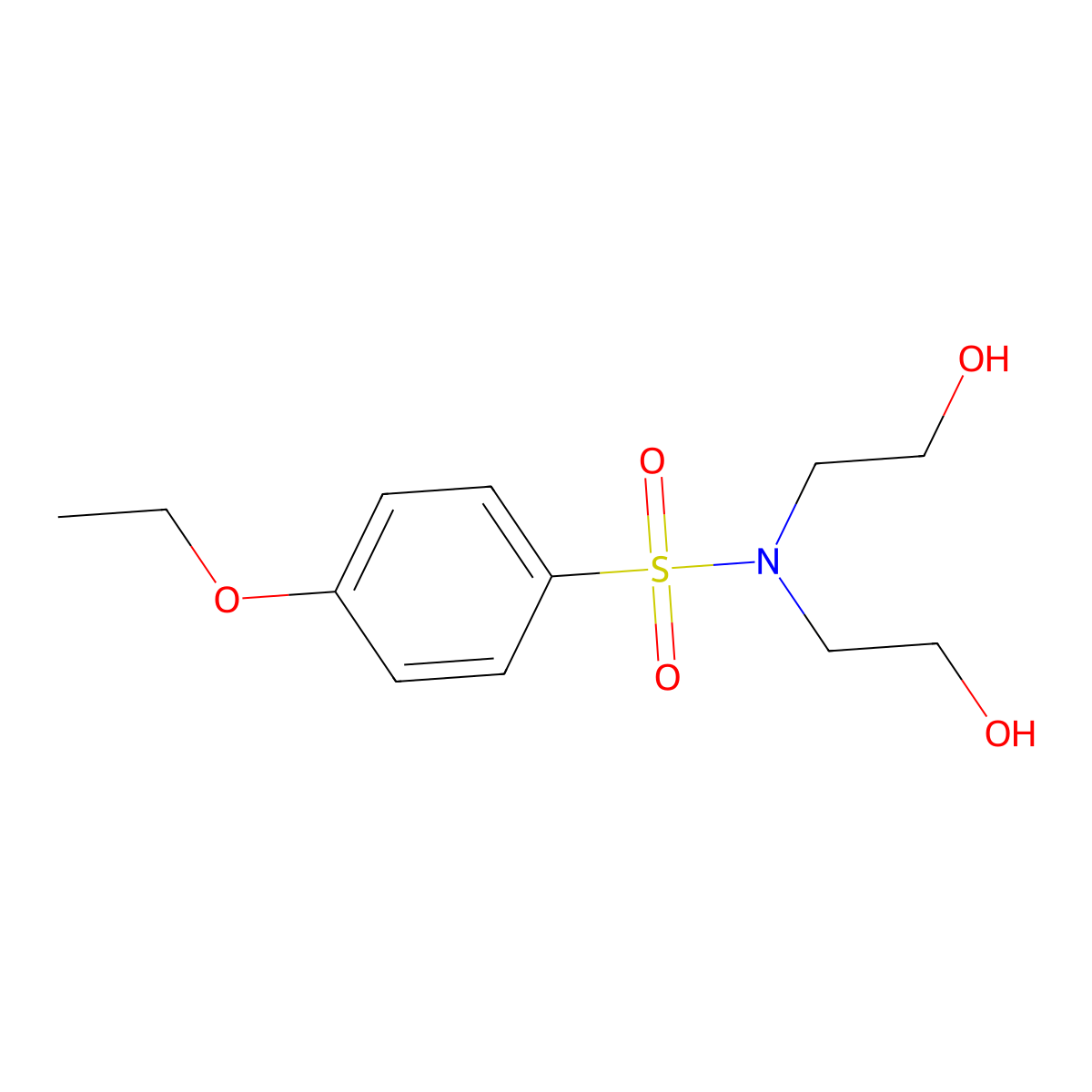 4-ethoxy-N,N-bis(2-hydroxyethyl)benzenesulfonamide molecular structure, CAS 1206136-65-3
