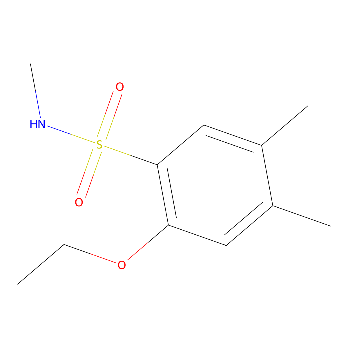 2-ethoxy-N,4,5-trimethylbenzenesulfonamide molecular structure, CAS 1206136-71-1