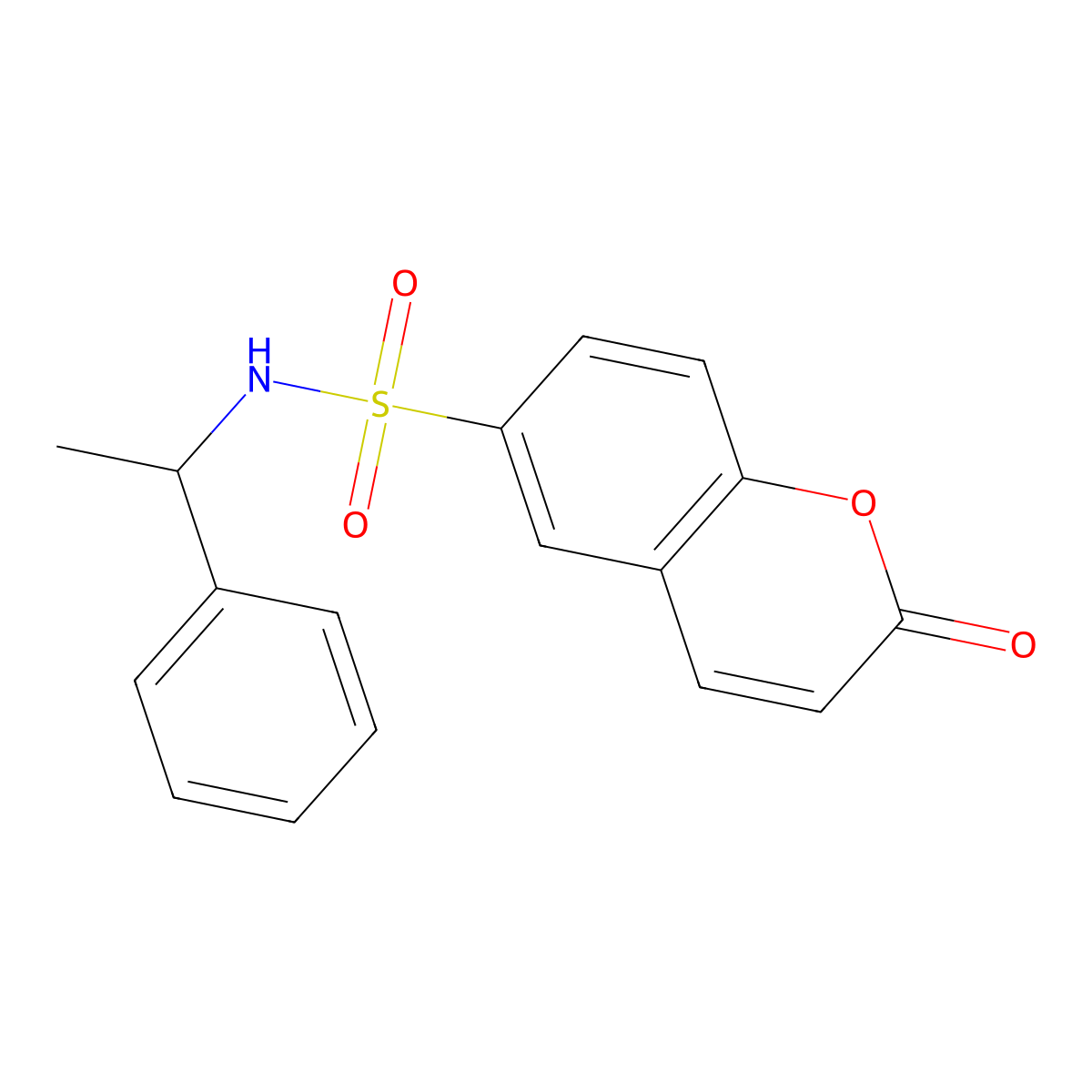 6-{[(Phenylethyl)amino]sulfonyl}chromen-2-one molecular structure, CAS 1206137-49-6