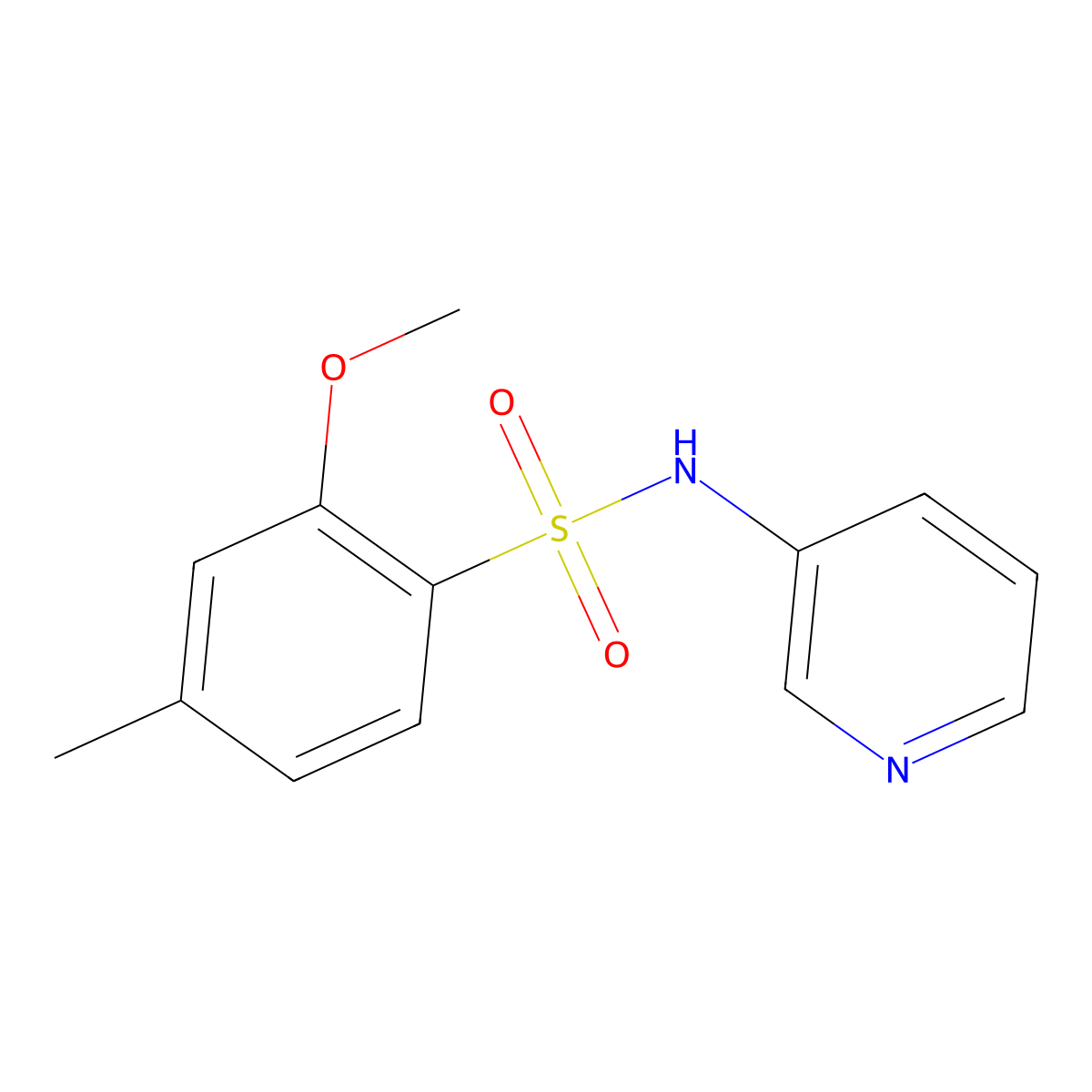 [(2-Methoxy-4-methylphenyl)sulfonyl]-3-pyridylamine molecular structure, CAS 1206137-73-6