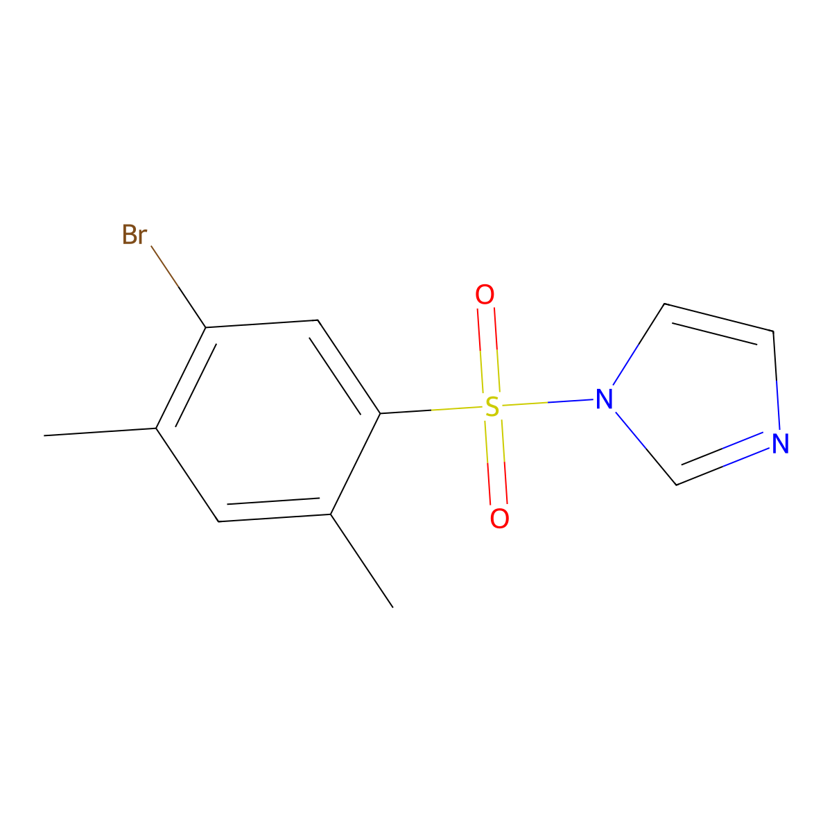 1-(5-bromo-2,4-dimethylbenzenesulfonyl)-1H-imidazole molecular structure, CAS 1206139-30-1