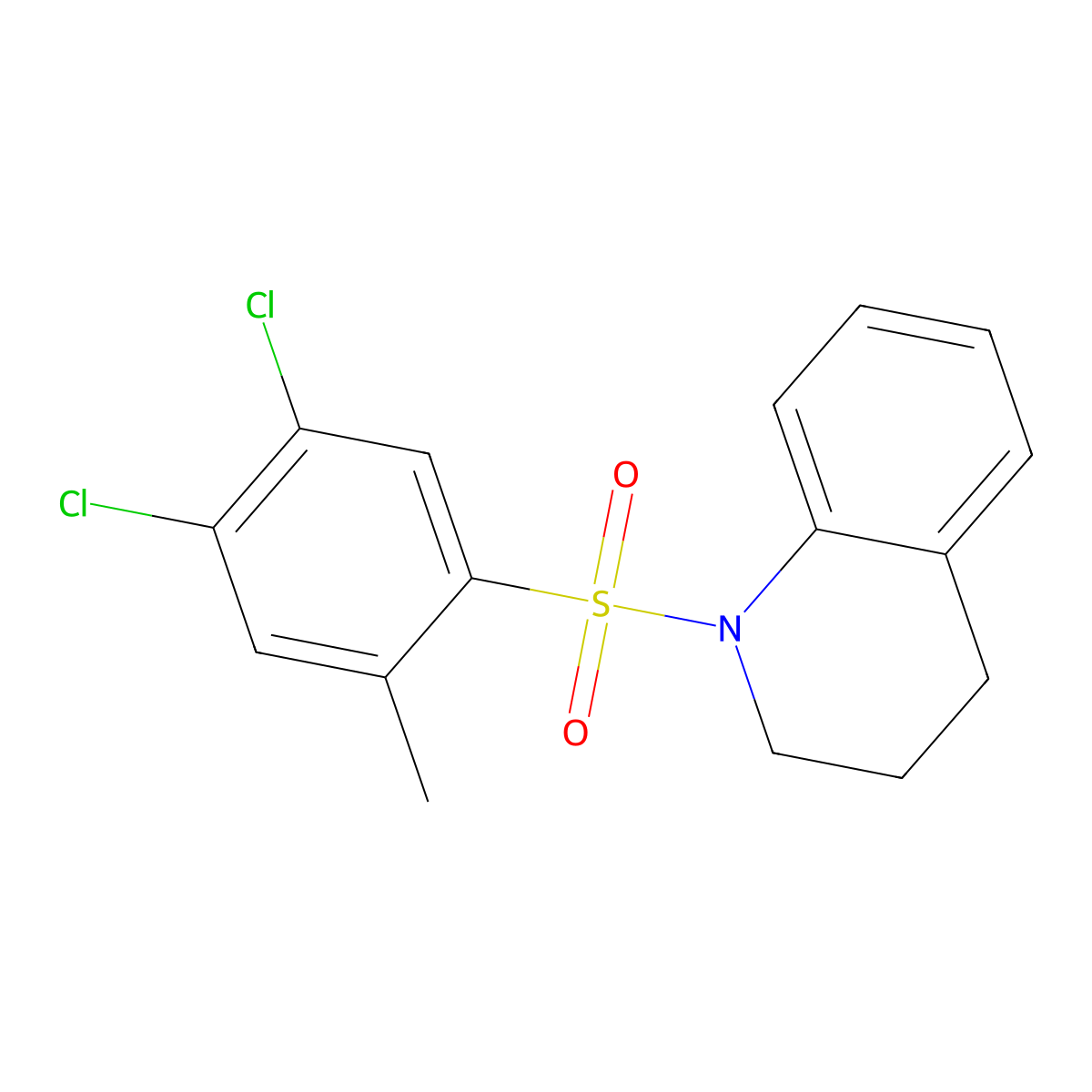 1-(4,5-Dichloro-2-methylbenzenesulfonyl)-1,2,3,4-tetrahydroquinoline molecular structure, CAS 1206139-66-3