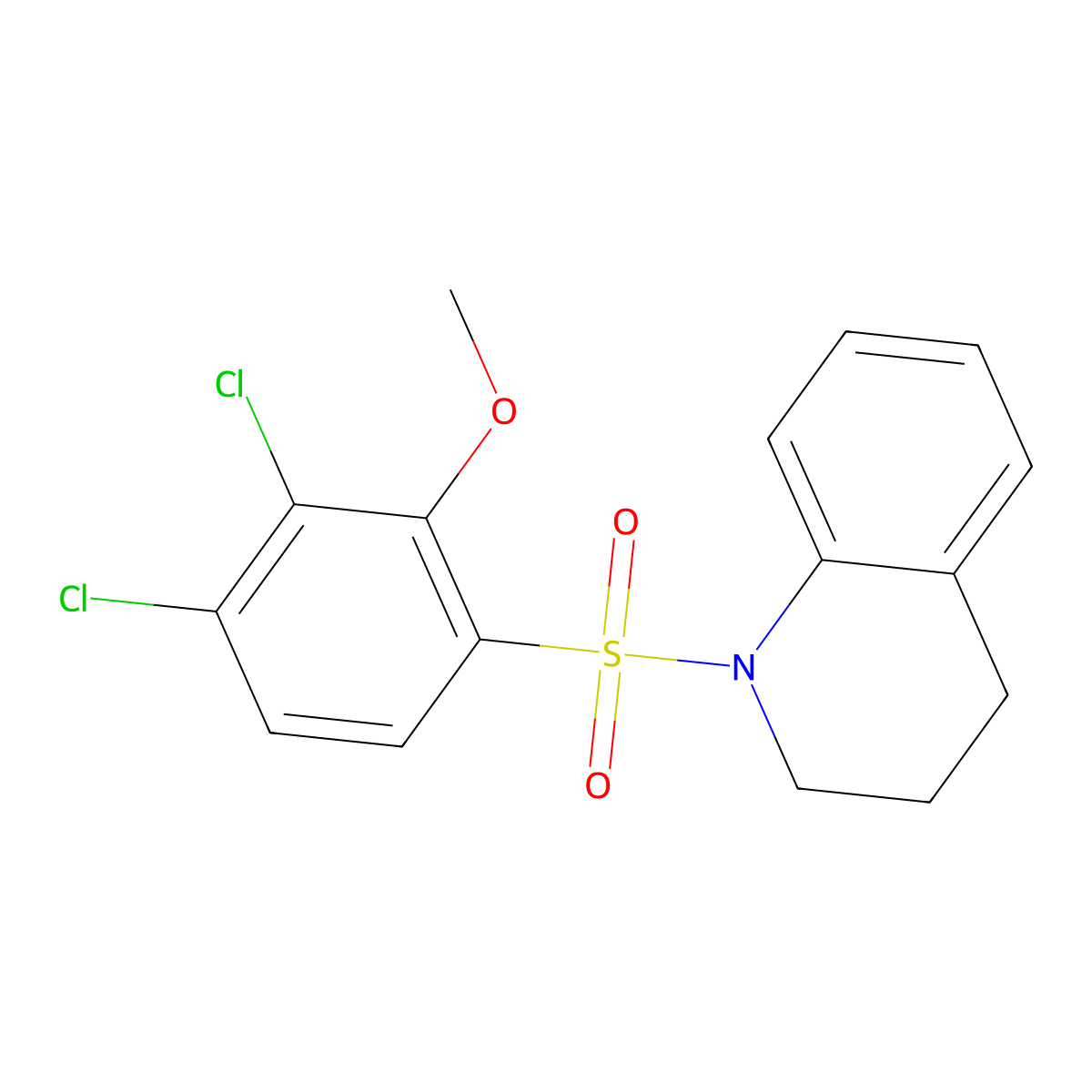 1-(3,4-Dichloro-2-methoxybenzenesulfonyl)-1,2,3,4-tetrahydroquinoline molecular structure, CAS 1206139-74-3