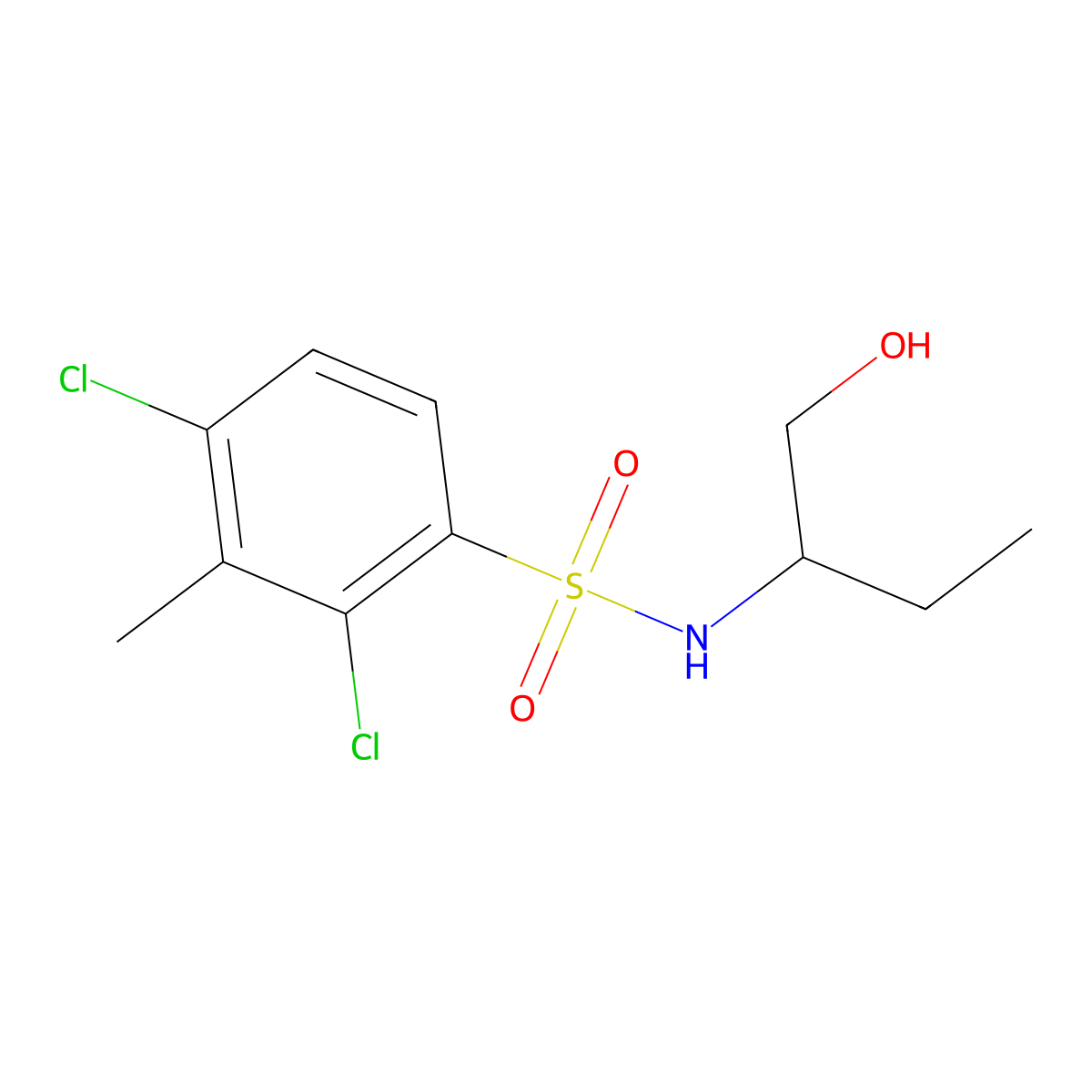 [(2,4-Dichloro-3-methylphenyl)sulfonyl](1-ethyl-2-hydroxyethyl)amine molecular structure, CAS 1206140-33-1