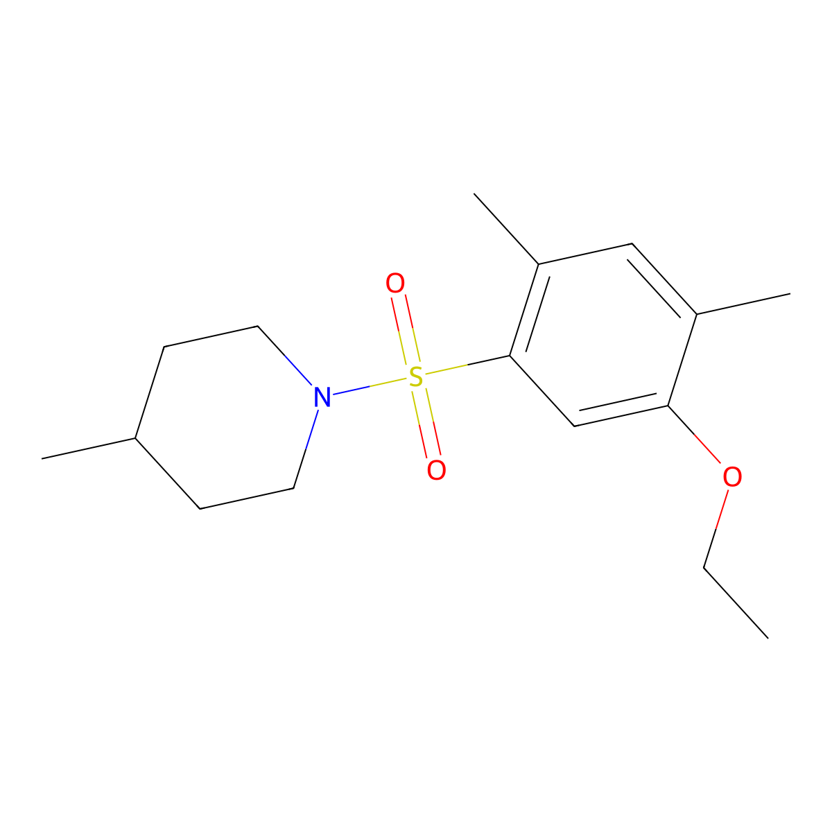 1-[(5-Ethoxy-2,4-dimethylphenyl)sulfonyl]-4-methylpiperidine molecular structure, CAS 1206141-05-0