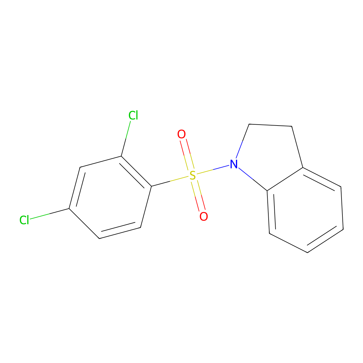2,4-Dichloro-1-(indolinylsulfonyl)benzene molecular structure, CAS 1206141-44-7