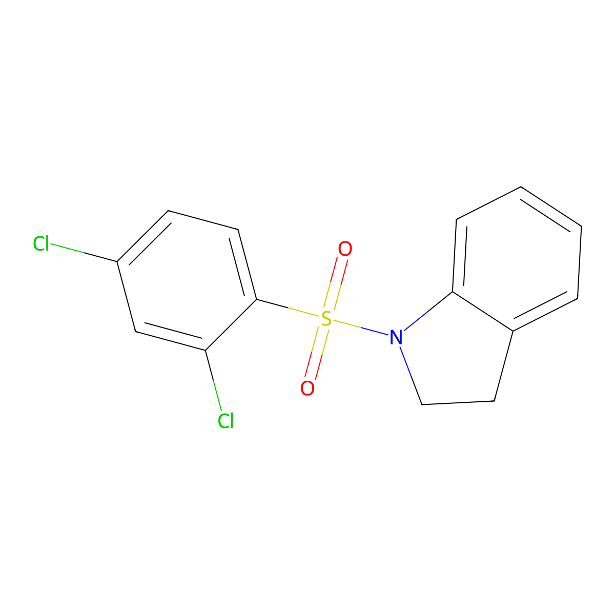 2,4-Dichloro-1-(indolinylsulfonyl)benzene molecular structure, CAS 1206141-44-7
